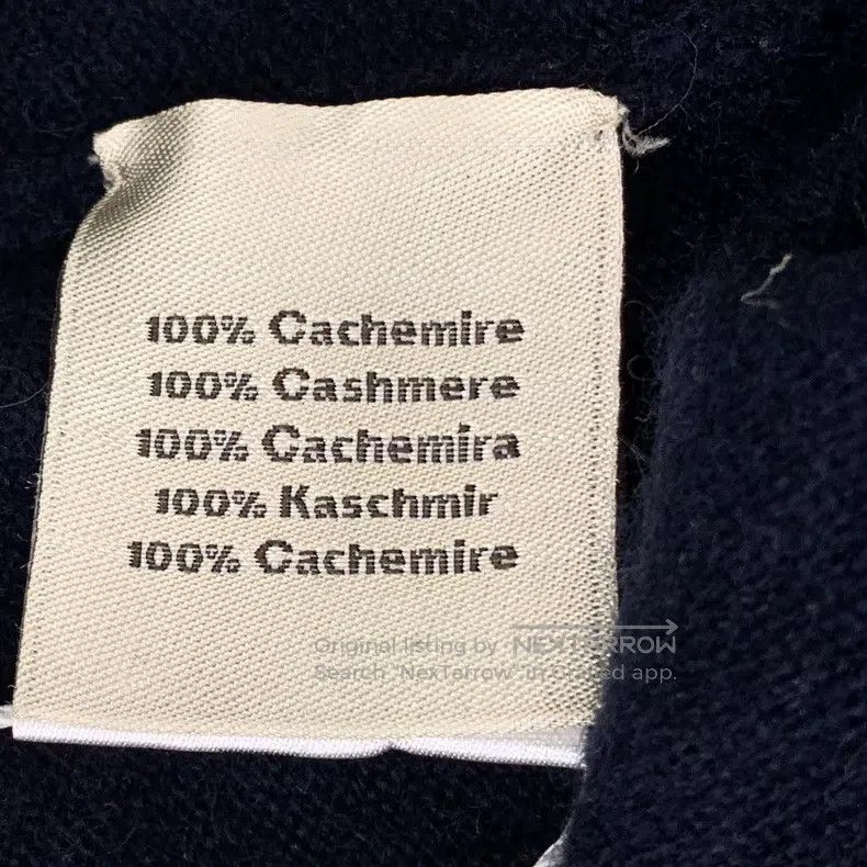 Hermes Hermes Deep Blue Poker Card Embroidered Cashmere Hooded Ha Size S / US 4 / IT 40 - 6 Thumbnail