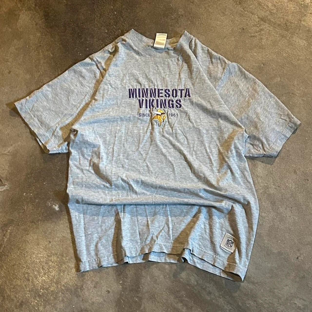 NFL 90s Grey vintage Minnesota Vikings shirt Size US M / EU 48-50 / 2 - 2 Thumbnail