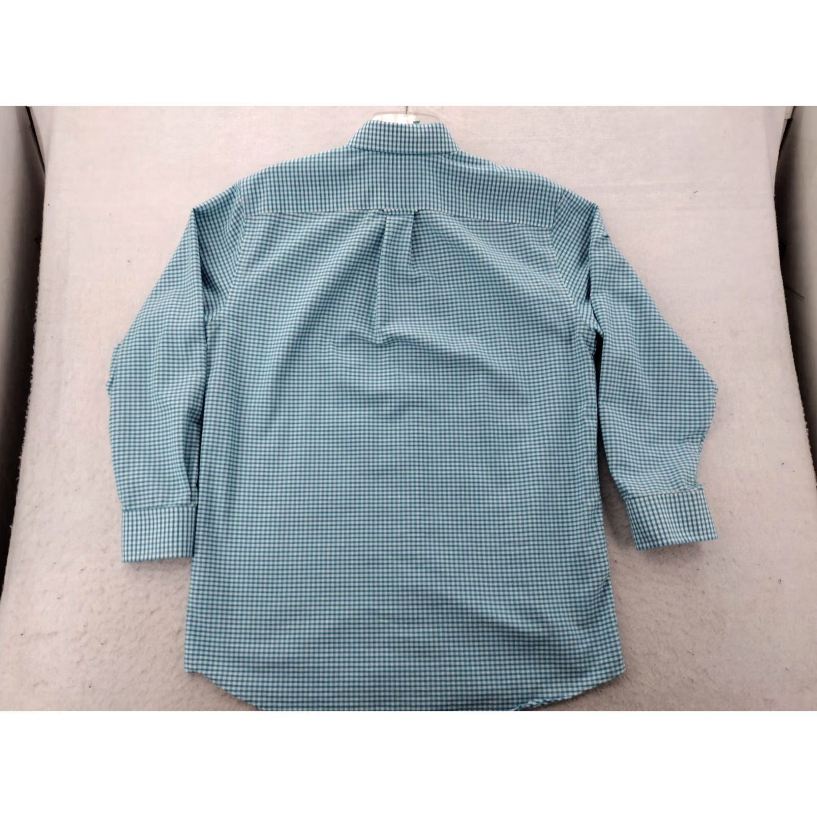 Stafford Stafford Shirt Mens XL Blue Check Lightweight Cotton Dress Shirt Size US XL / EU 56 / 4 - 7 Thumbnail