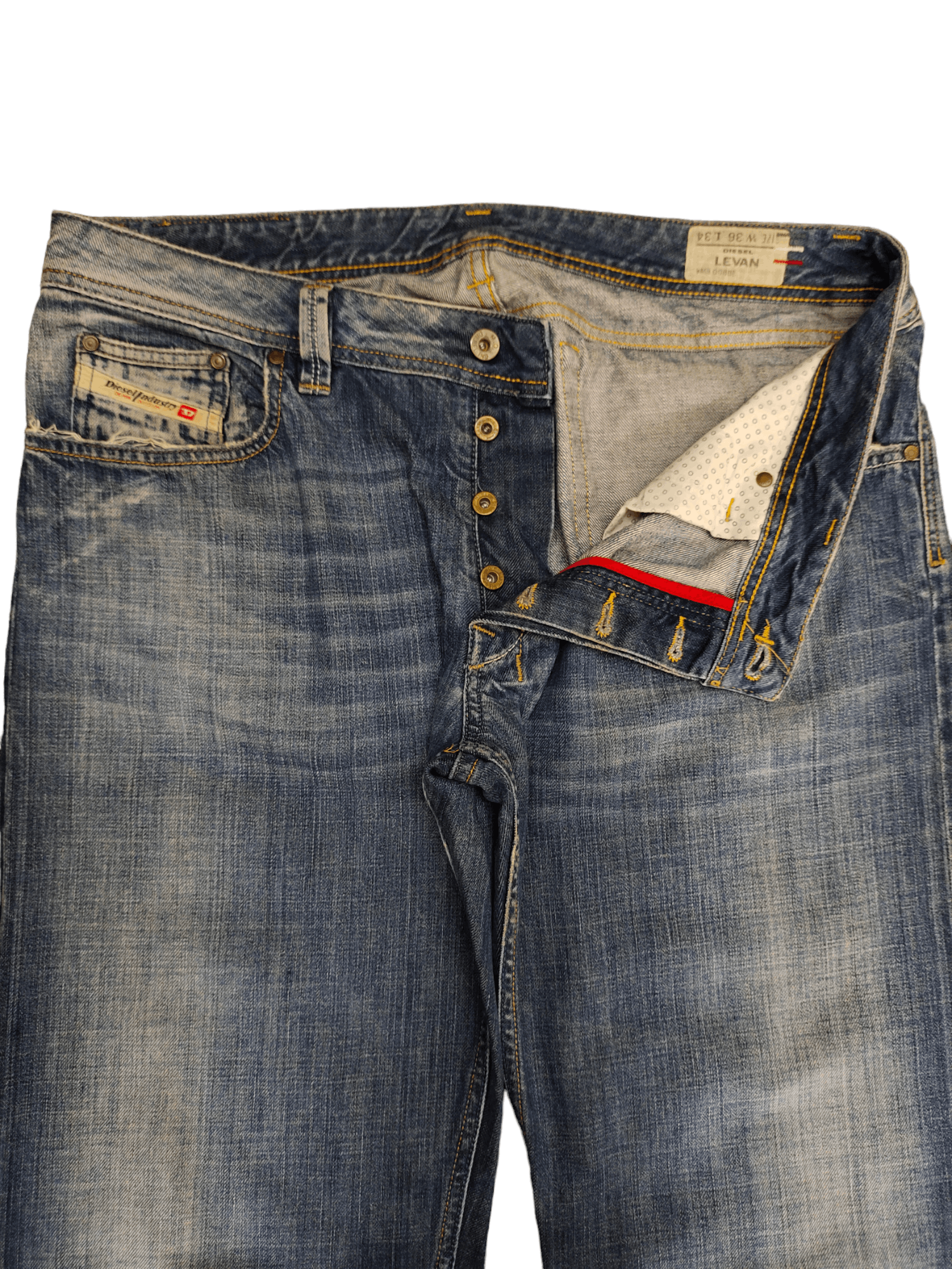 Diesel Baggy Jeans Diesel "Levan" D Logo Wide Leg Denim Y2k Jnco Size US 36 / EU 52 - 13 Thumbnail
