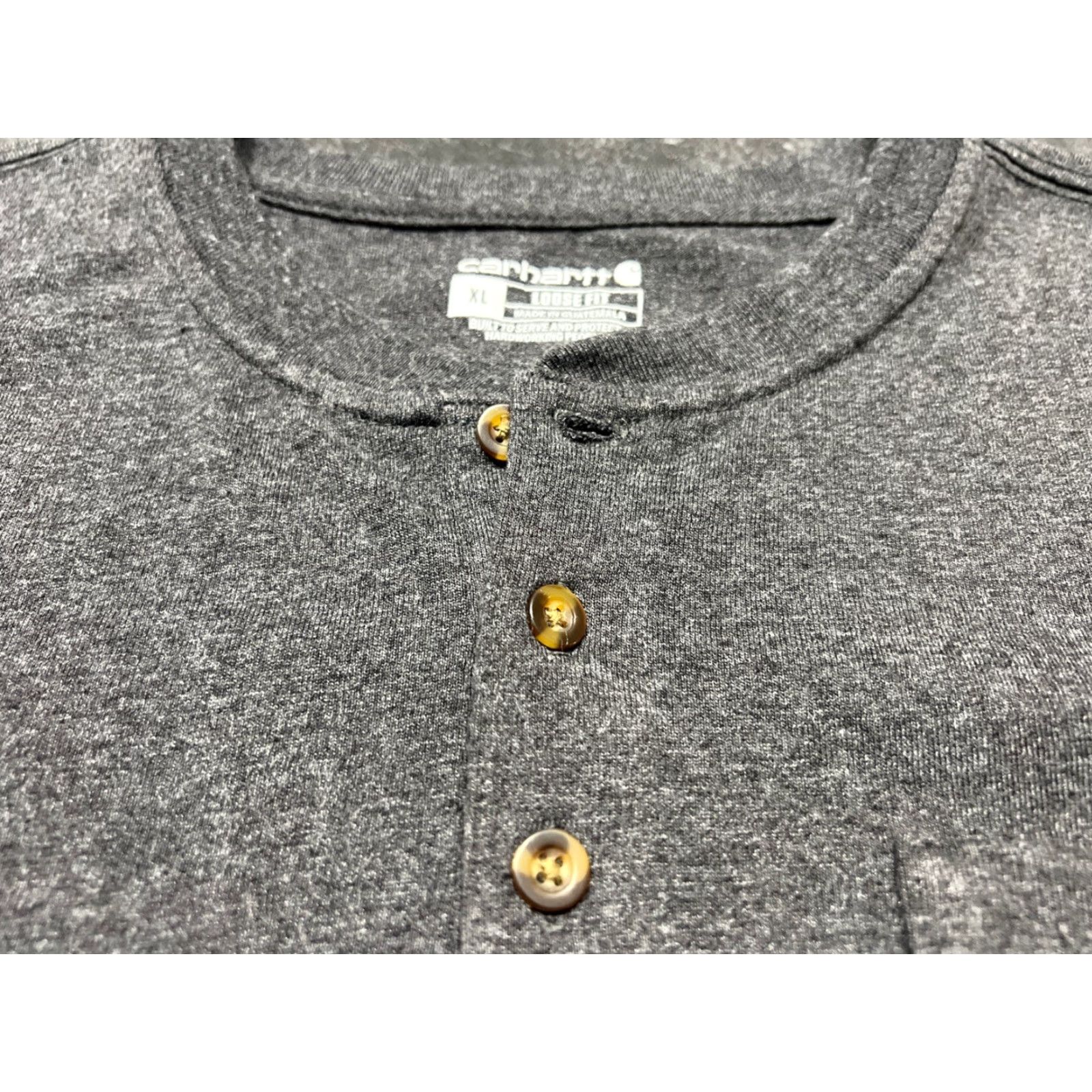 Carhartt Carhartt Henley T Shirt Short Sleeve XL Heavyweight Regular Size US XL / EU 56 / 4 - 4 Thumbnail