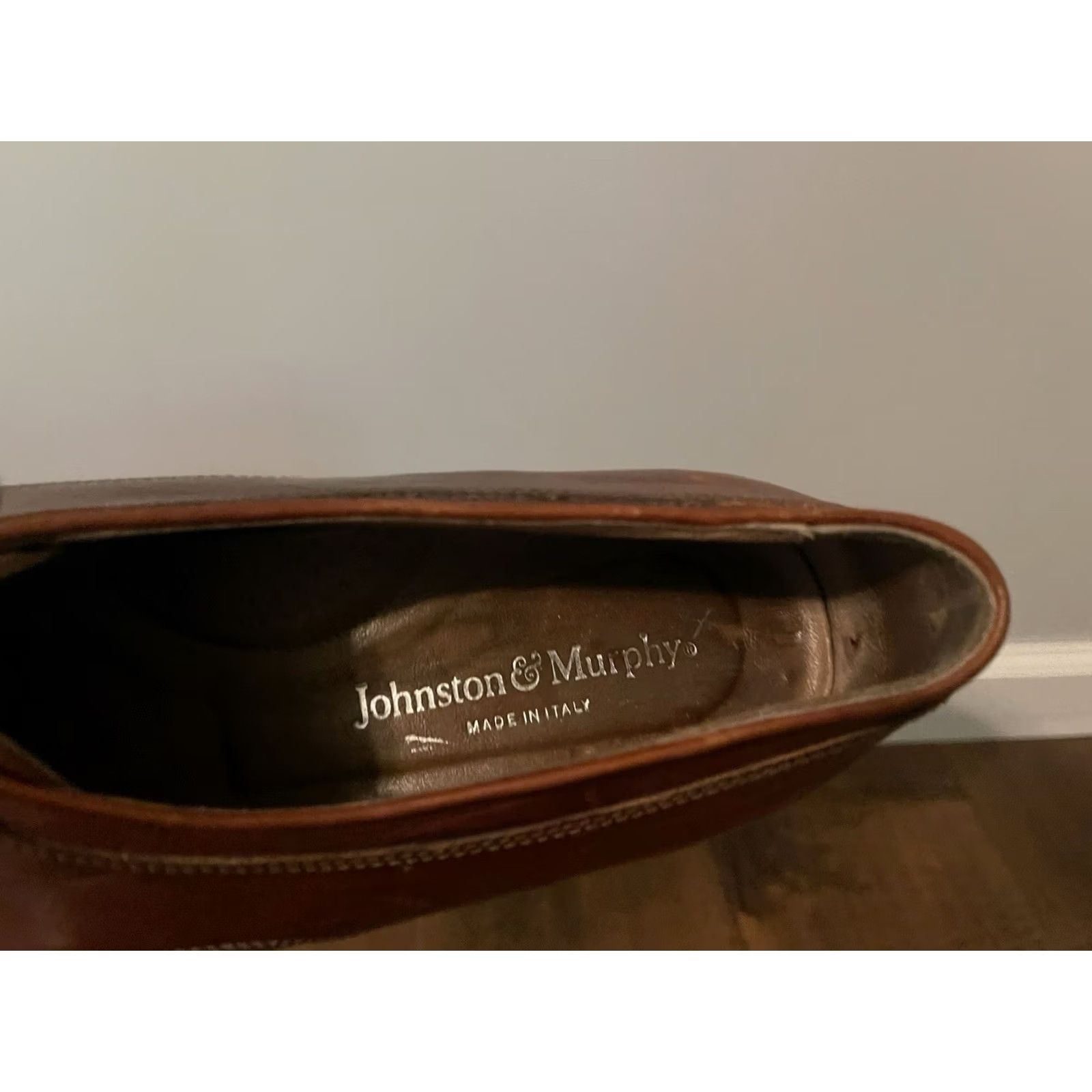 Johnston & Murphy VINTAGE Johnston & Murphy Brown Cap Toe Oxfords Shoes Men's 11W Italy Leather Size ONE SIZE - 7 Thumbnail