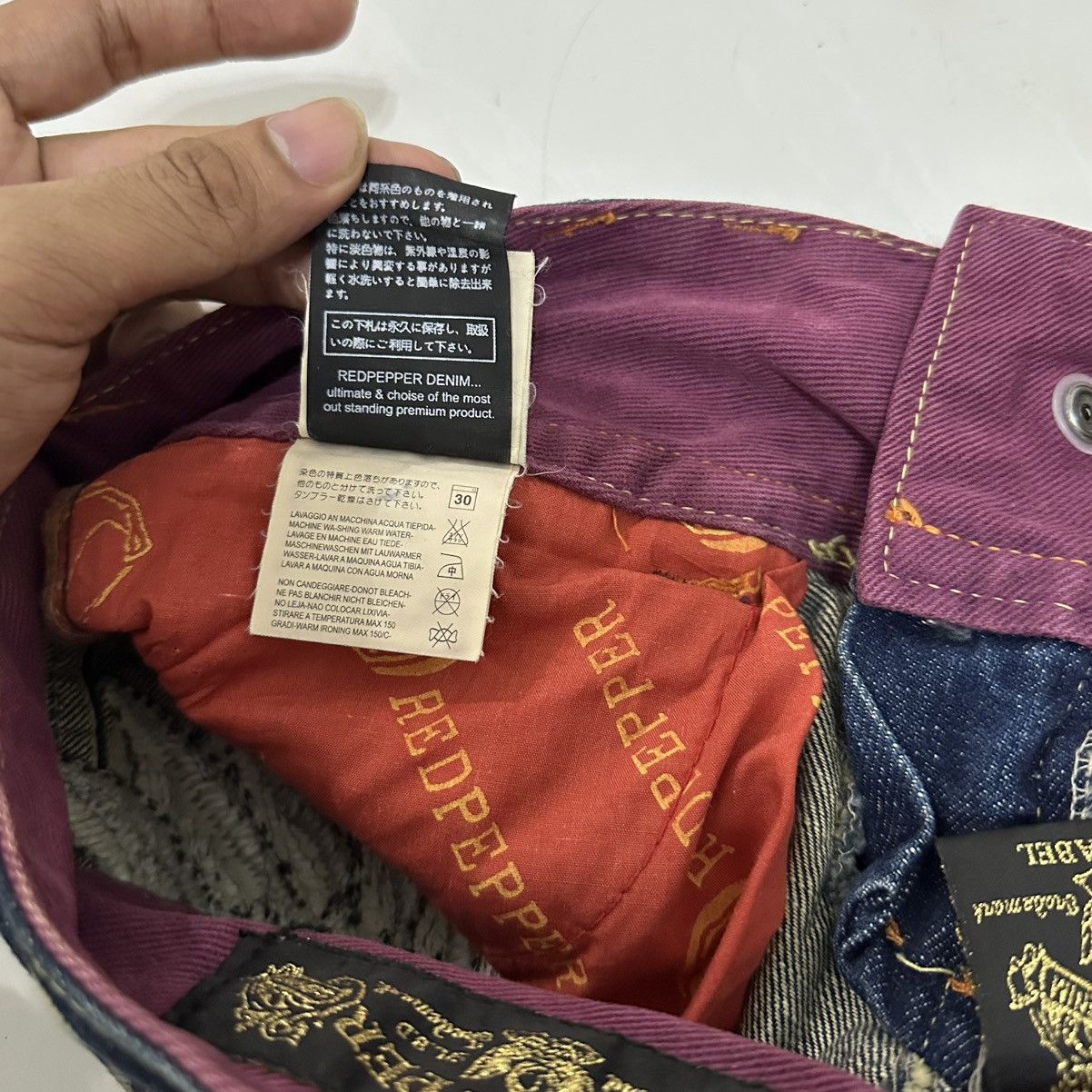 Japanese Brand Red Pepper Gold Label Bootcut Jeans - Wing Embroidery Size 32" / US 10 / IT 46 - 8 Thumbnail