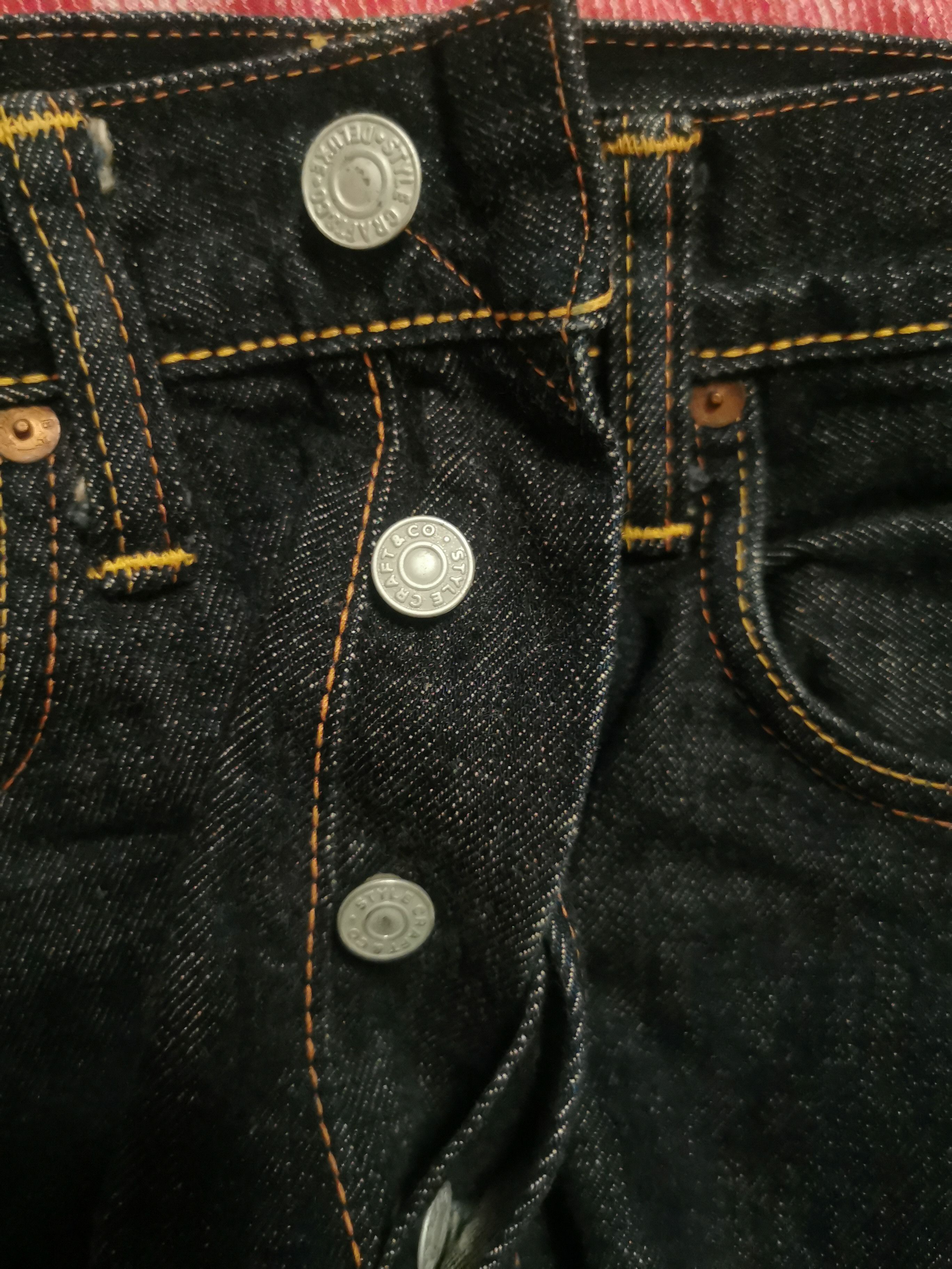 Evisu Evisu Men's Navy and Red Jeans Wait 27" Size US 27 - 5 Thumbnail
