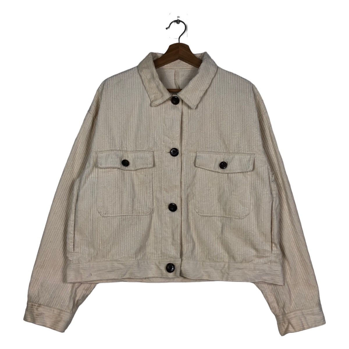 Japanese Brand 🔥Cropped Biker Jacket Corduroy GU Japan Issey Miyake Size US XL / EU 56 / 4 - 1 Thumbnail