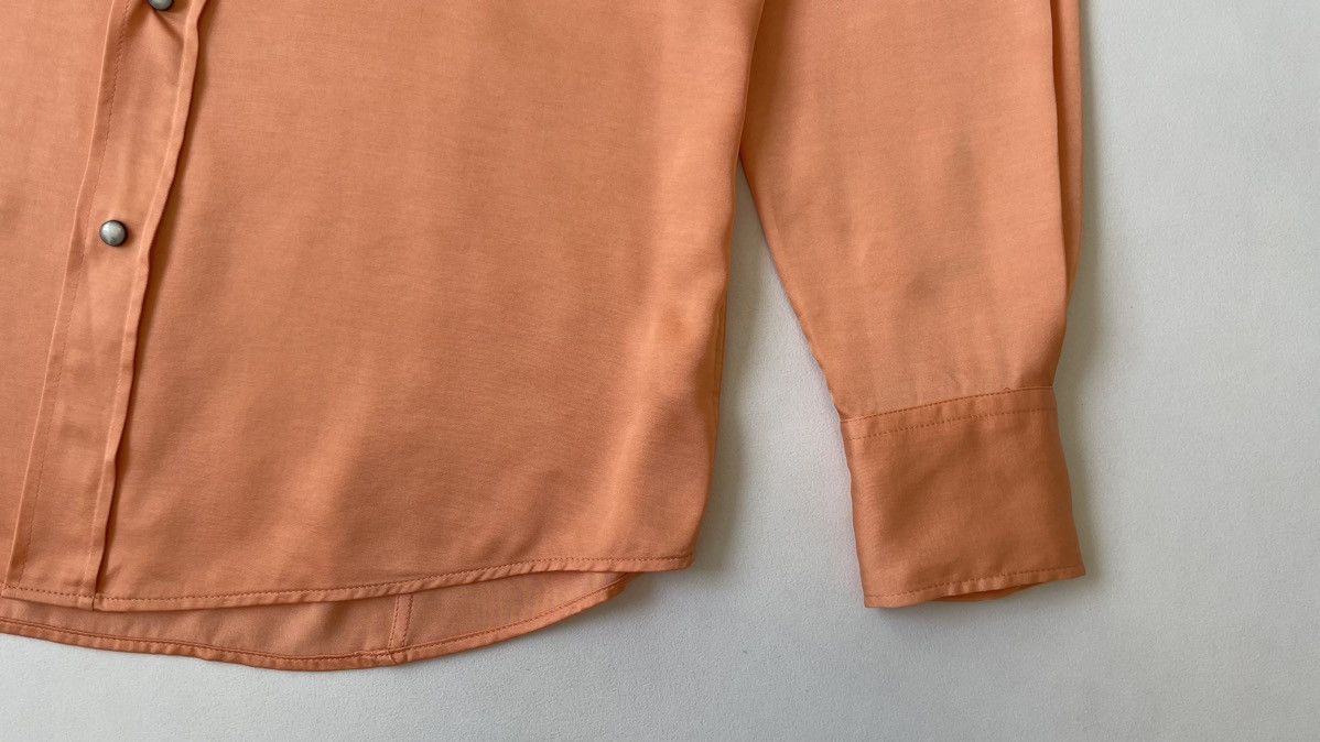 Dries Van Noten Salmon Peach Satin Western Shirt Size US M / EU 48-50 / 2 - 8 Thumbnail