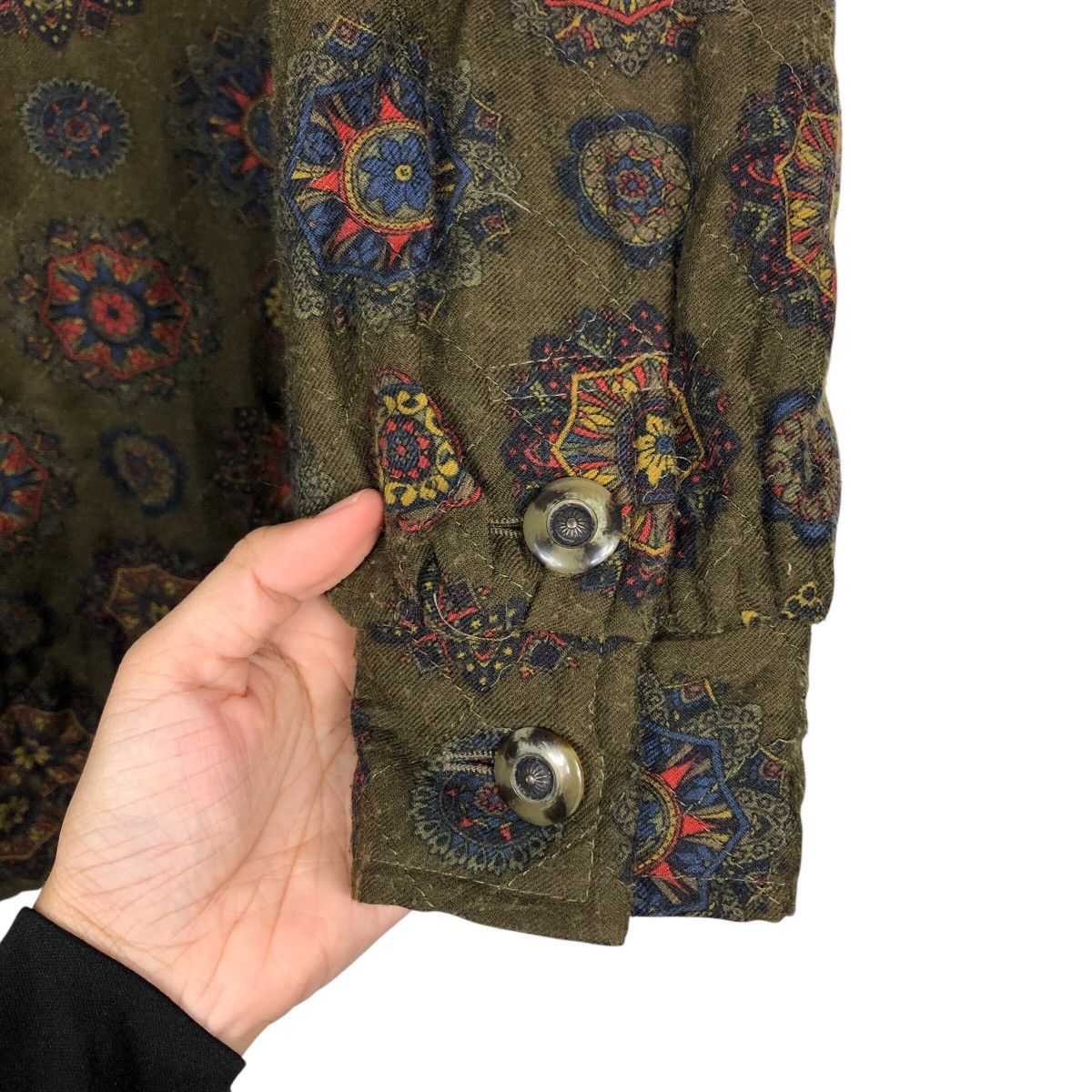 Vintage Button Jacket FullPrint Floral I 1981 Made in Italy