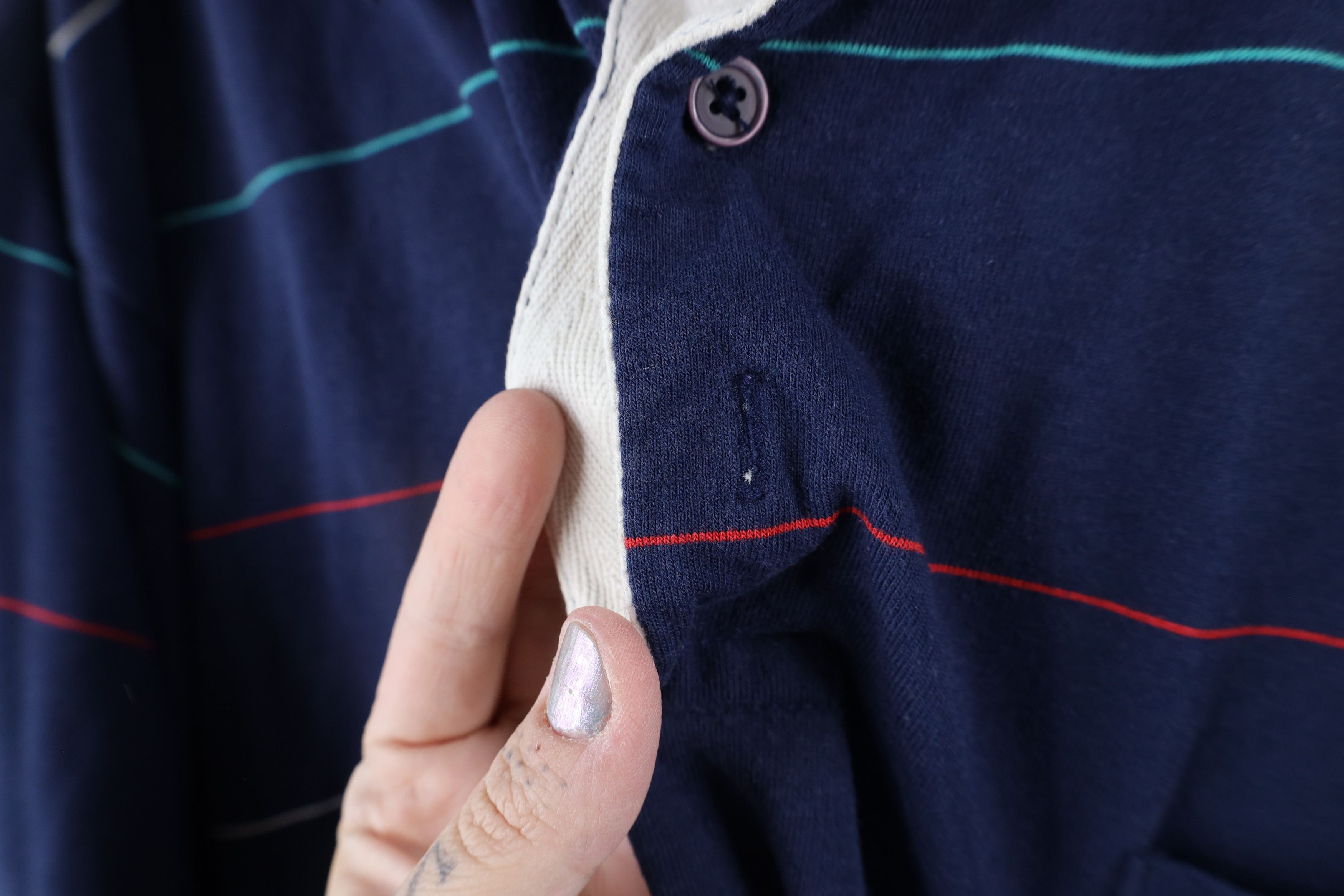 Vintage Vintage 90s Streetwear Striped Knit Collared Golf Polo Shirt Size US XXL / EU 58 / 5 - 5 Thumbnail