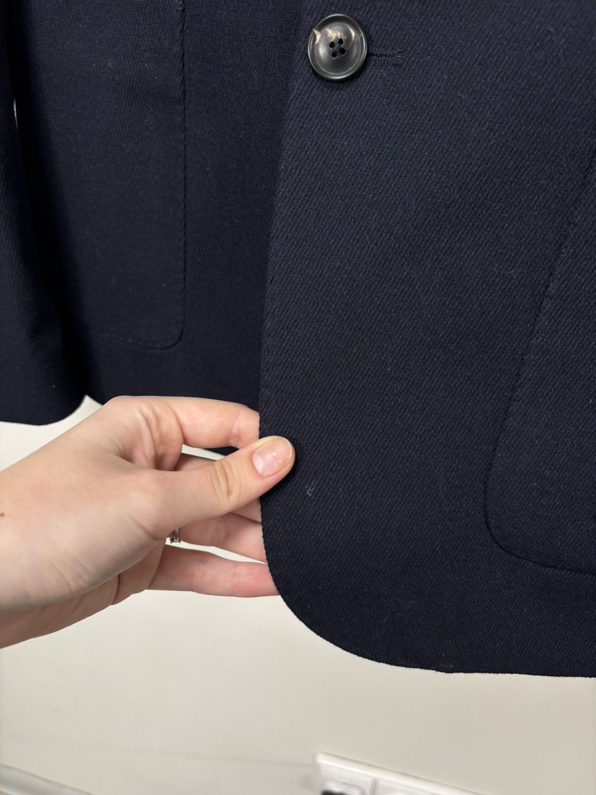 Grifoni Mauro Grifoni Men’s Navy Blue Wool Blend Blazer Jacket Size 40R - 9 Thumbnail