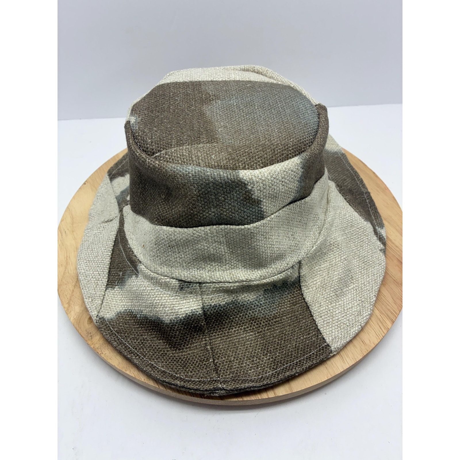 Other Upcycled Canvas Bucket Hat, Handmade Floppy Brim Hat, Flanne Size ONE SIZE - 12 Thumbnail
