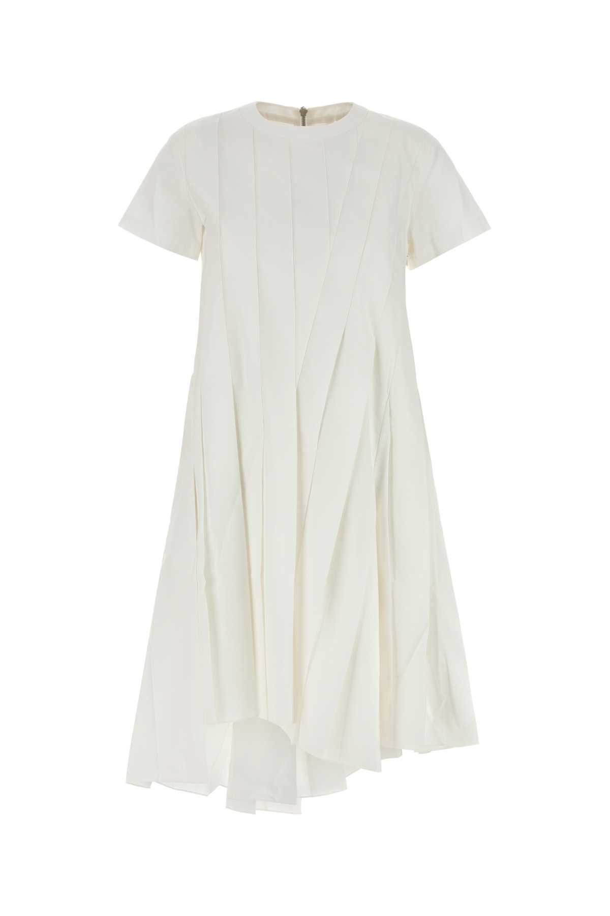 Sacai White Poplin Dress Size M / US 6-8 / IT 42-44 - 1 Thumbnail