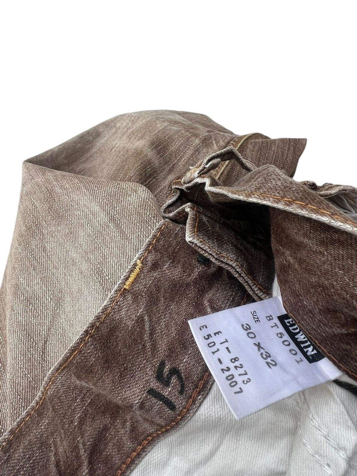 Vintage Clawmark Faded Denim Y2K Edwin BT5001 503 Flare Jeans Size US 30 / EU 46 - 22 Thumbnail