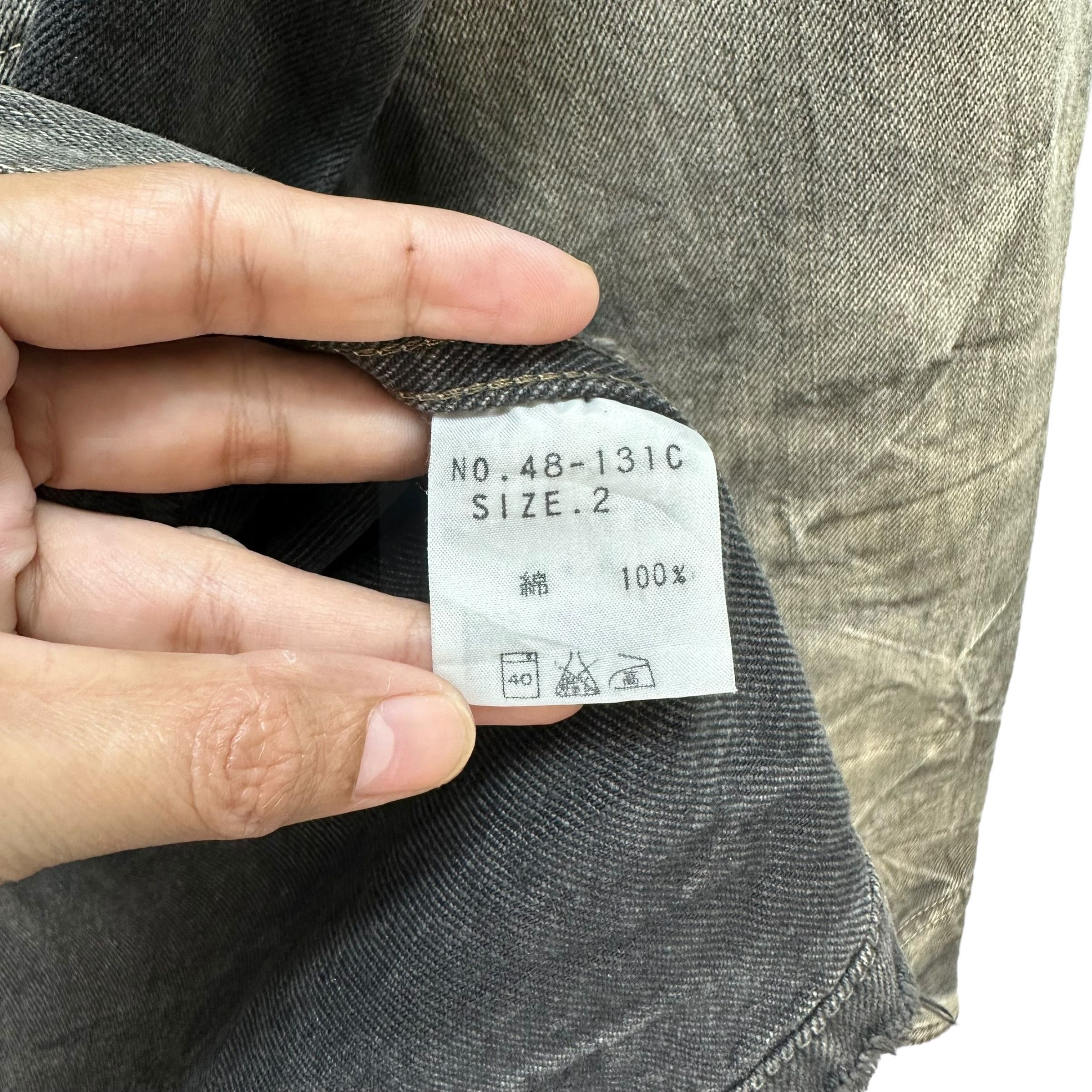 Japanese Brand SPELL BOUND TRASHED DENIM WORK JACKET #8819-028 Size US M / EU 48-50 / 2 - 10 Thumbnail