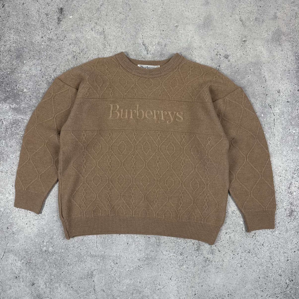 Burberry × Vintage Vintage Burberrys Burberry Cable Knit Merino Wool Sweater Size S / US 4 / IT 40 - 1 Thumbnail