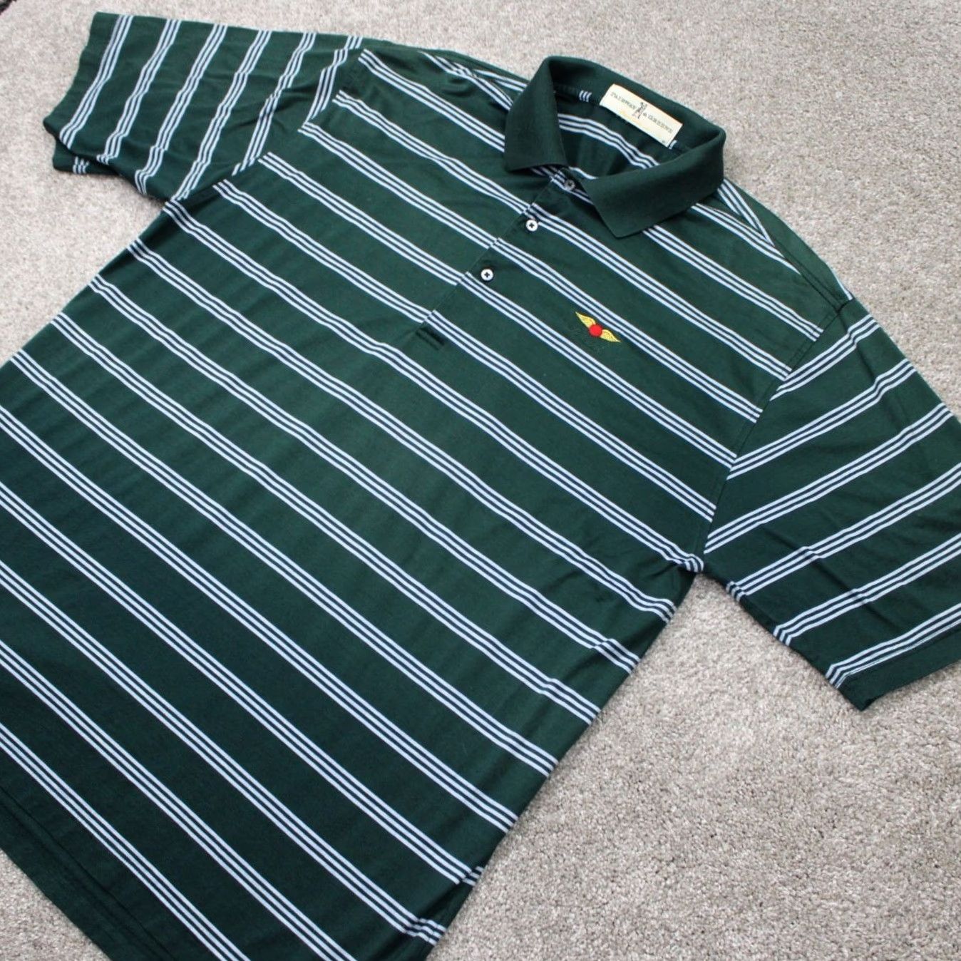 Vintage Fairway & Greene Polo Shirt Mens Large Green 100% Cotton Baltusrol Logo S/S Size US L / EU 52-54 / 3 - 3 Thumbnail