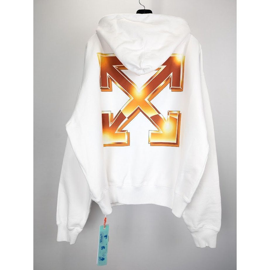Off-White o1rshd1 Metal Arrow Over Hoodie in White/Orange Size US L / EU 52-54 / 3 - 1 Thumbnail
