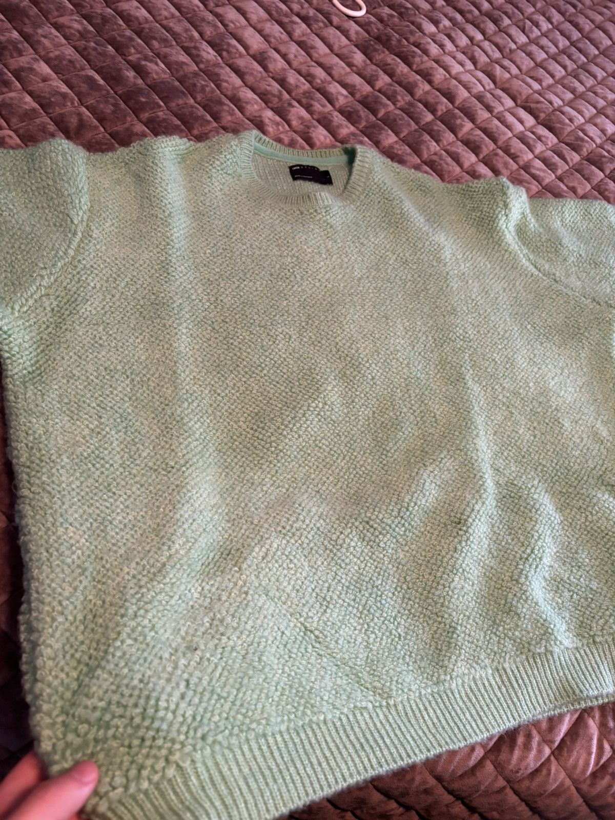 Asos Cozy fuzzy slime green sweater Size US L / EU 52-54 / 3 - 2 Thumbnail