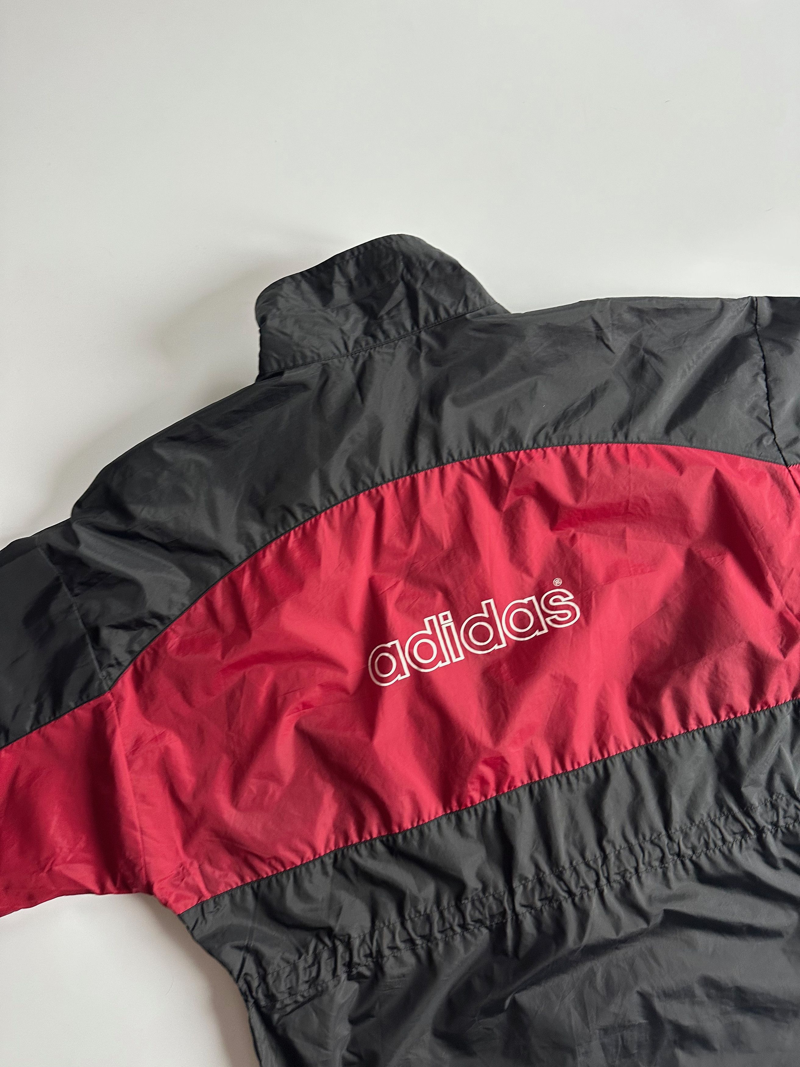 Adidas 90's Adidas Vintage Windbreaker Light Jacket Black red Size US XL / EU 56 / 4 - 13 Thumbnail