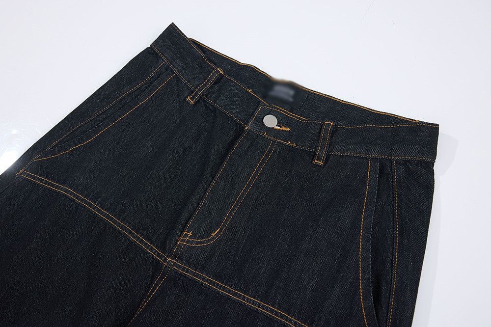 Jean Men's loose-fitting retro patchwork wide-leg jeans Size US 32 / EU 48 - 3 Thumbnail
