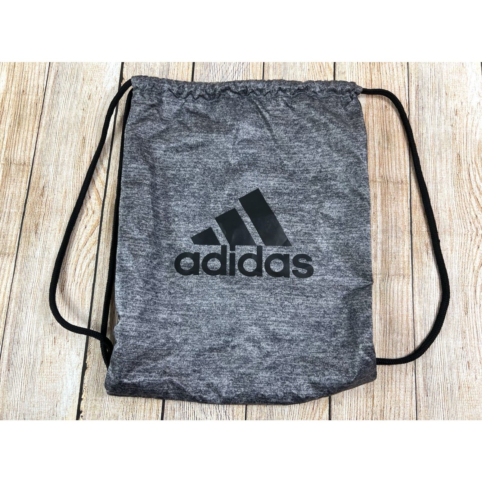Adidas Adidas Tournament Sackpack Drawstring Gym Bag Black Men Backpack Sport School Grey Size ONE SIZE - 2 Thumbnail