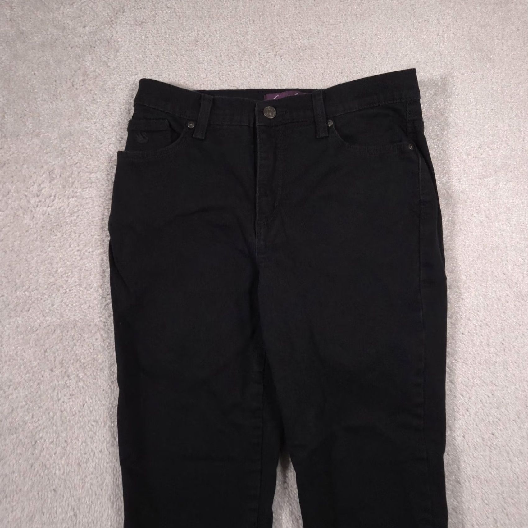 Gloria Vanderbilt Gloria Vanderbilt Amanda Jeans Womens 6P Short Black High Rise Tapered Stretch Size 28" / US 6 / IT 42 - 3 Thumbnail