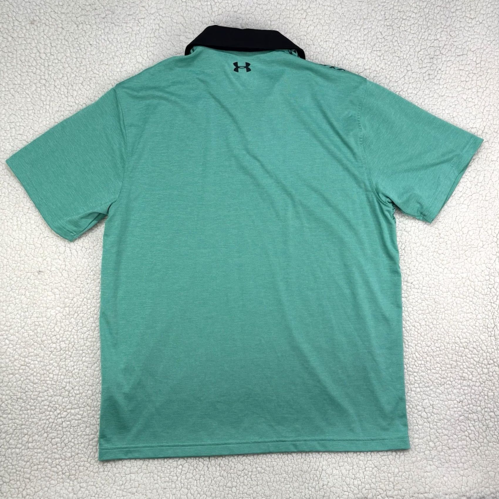 Under Armour Under Armour Polo Shirt Golf Turquoise Black Stripes Mens XL Green Blended Fabric HeatGear Size US XL / EU 56 / 4 - 4 Thumbnail