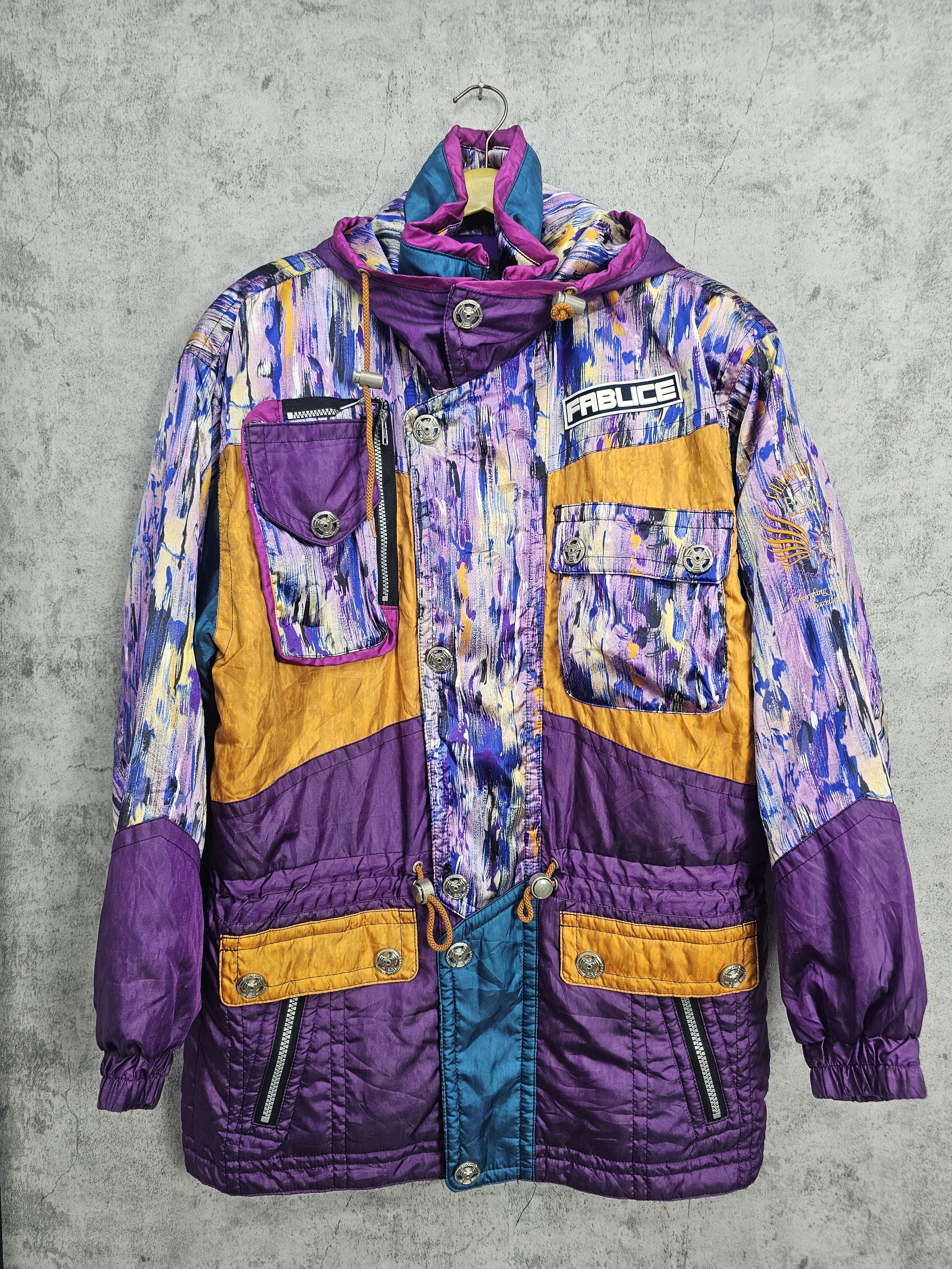 Japanese Brand Vintage FABLICE Multi Colour Thinsulate Ski Jacket J0003 Size US L / EU 52-54 / 3 - 1 Thumbnail