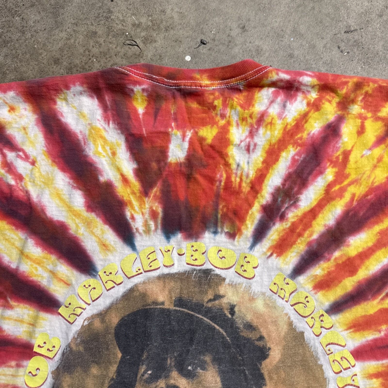 Rap Tees Vintage Bob Marley Shirt Mens XL Red 90s Tie Dye Band Tee Size US XL / EU 56 / 4 - 7 Thumbnail
