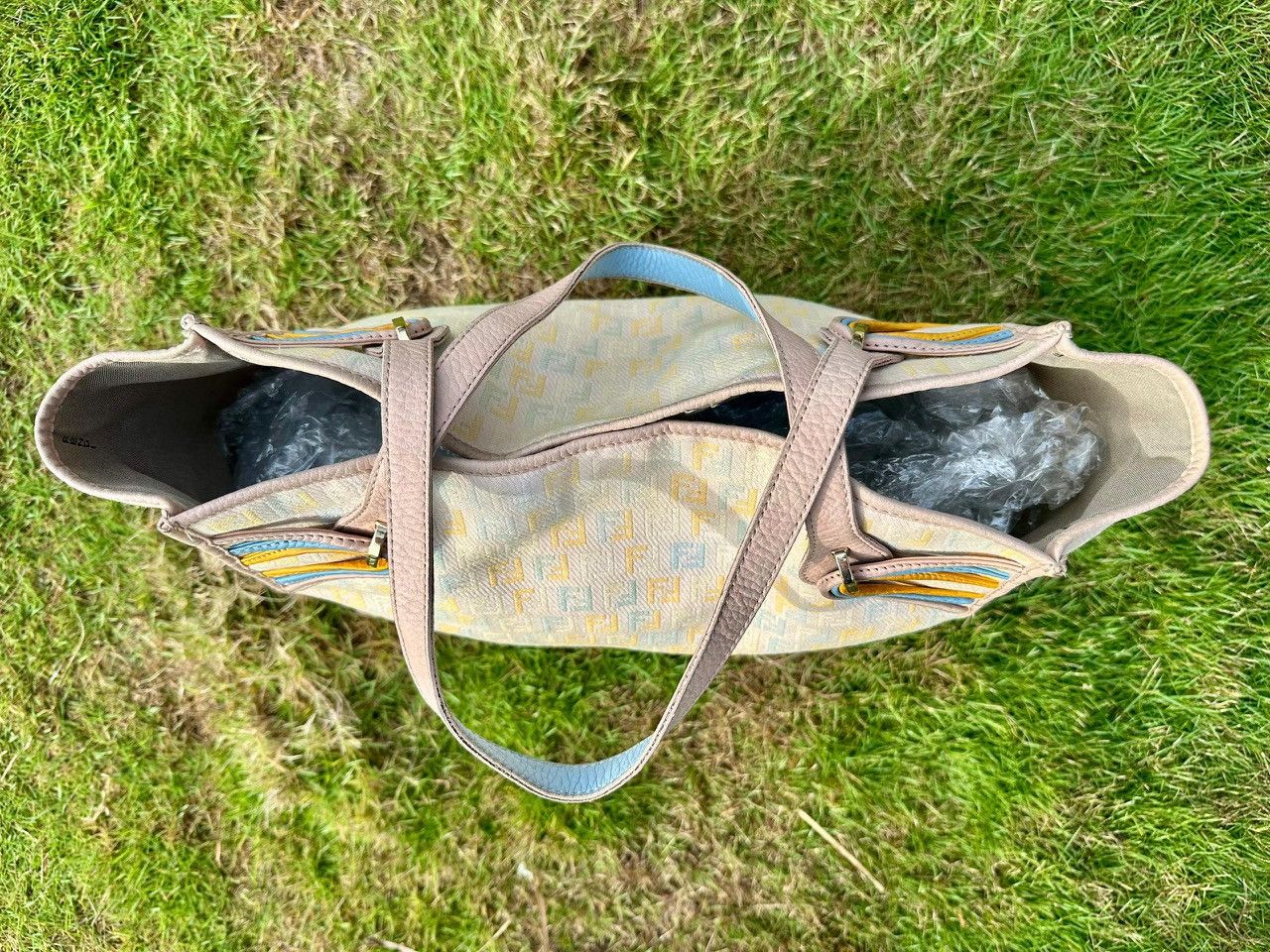 Fendi Authentic Fendi Zucchino Vitello Multicolour Shopping Tote Size ONE SIZE - 4 Thumbnail