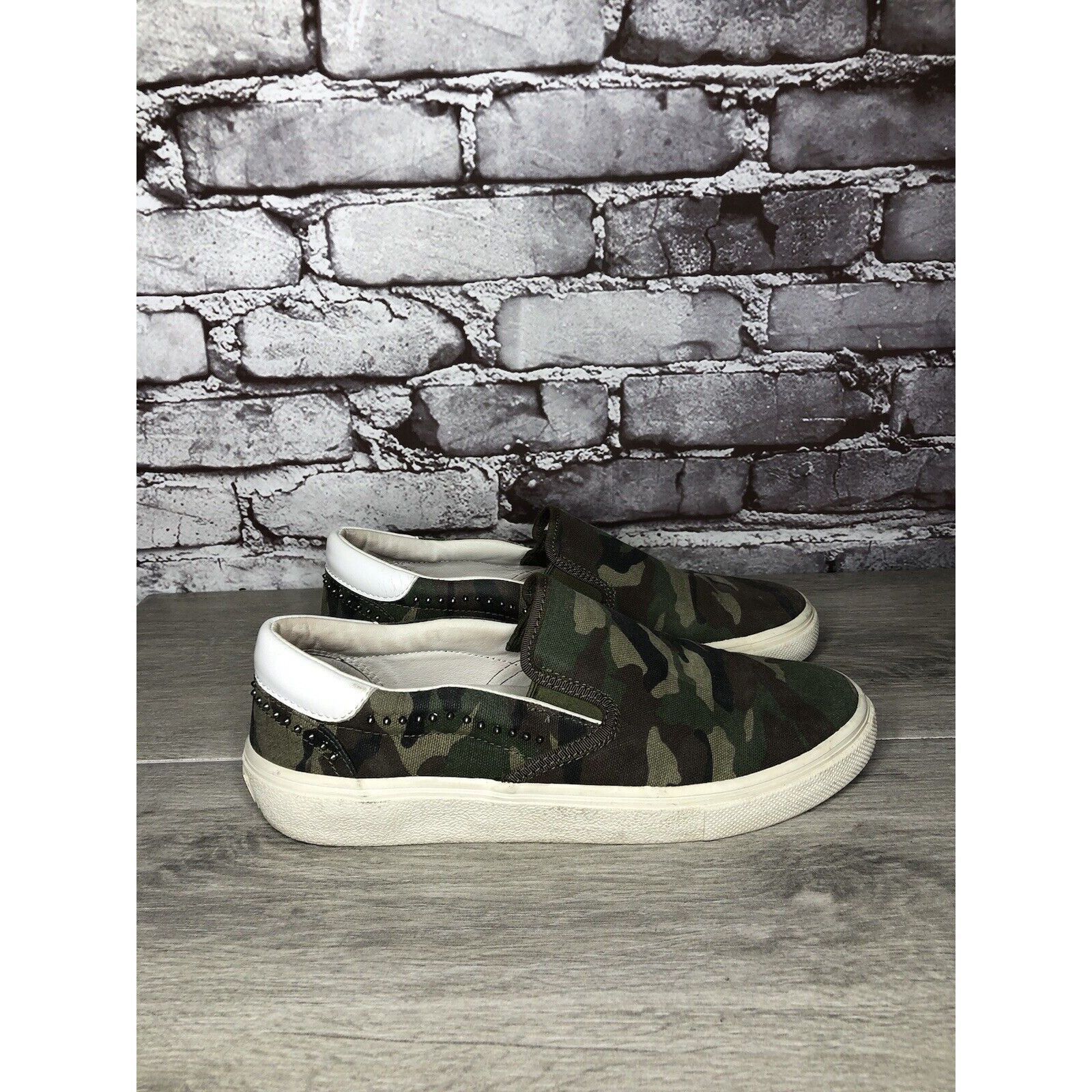 ASH Ash Nikita Camouflage Army Military Canvas Slip On Sneakers Size US 8.5 / IT 38.5 - 12 Thumbnail