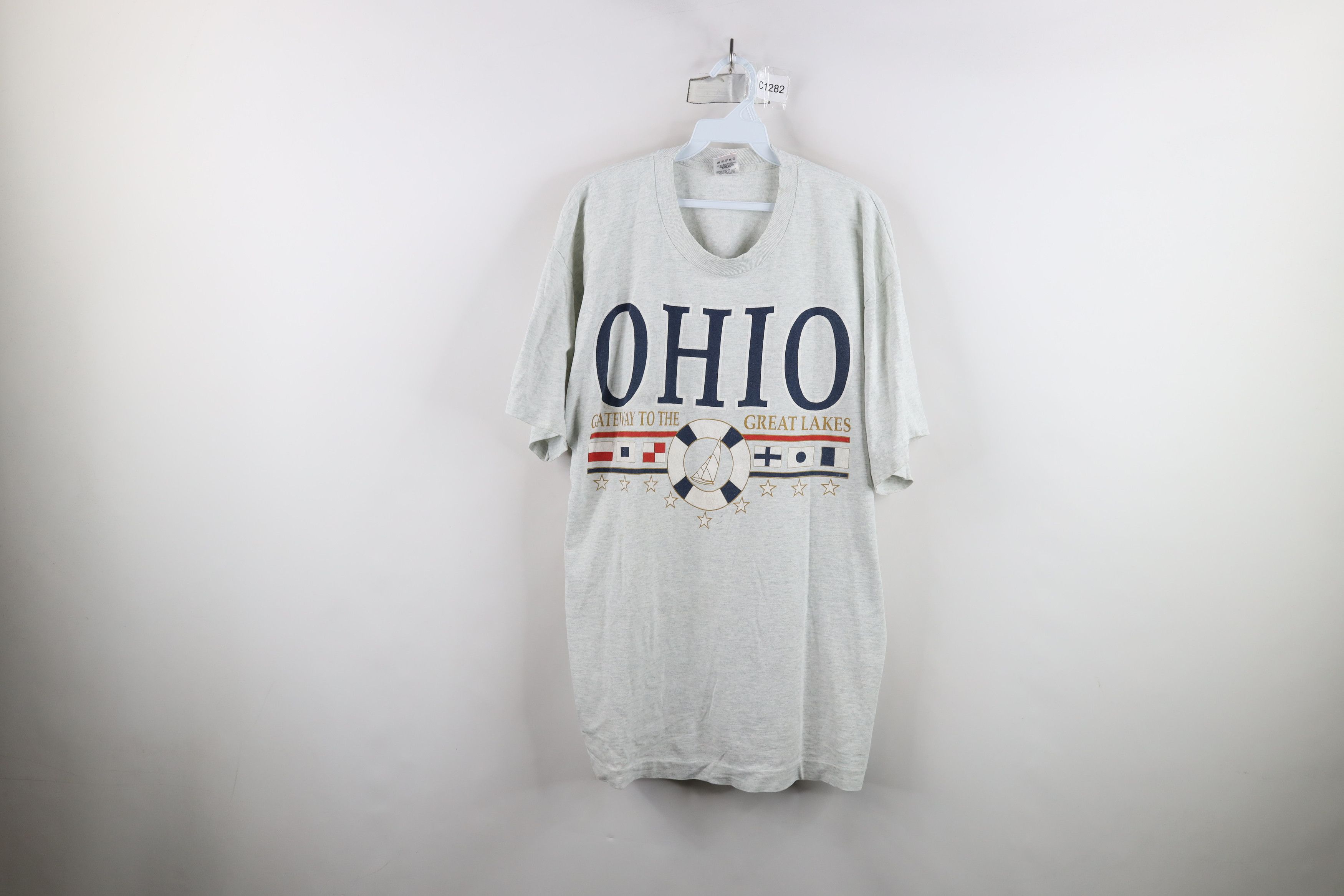 Vintage Vintage 90s Streetwear Ohio Sailing Great Lakes T-Shirt USA Size US XL / EU 56 / 4 - 1 Thumbnail