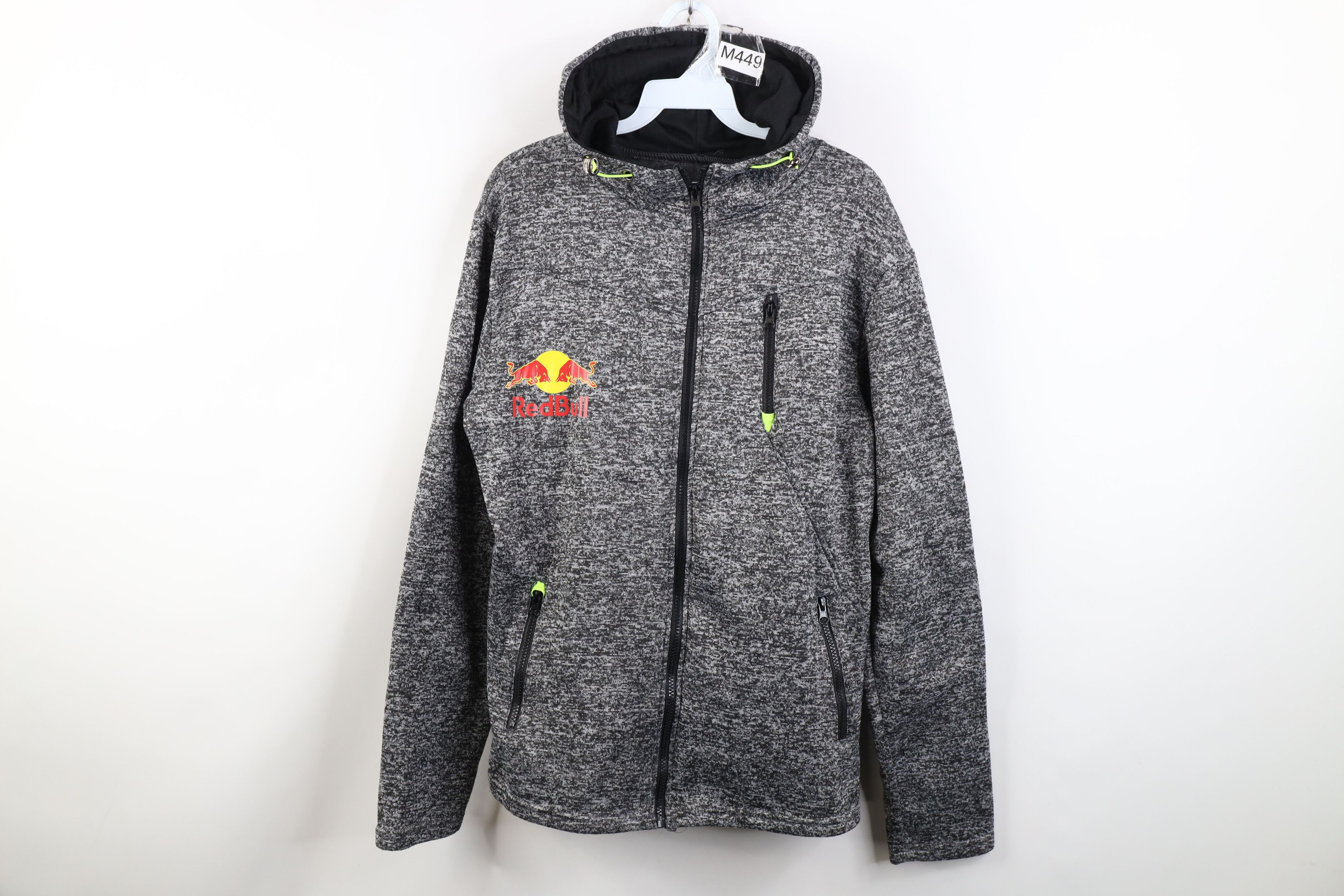 Vintage Vintage Red Bull Racing Spell Out Knit Full Zip Hoodie Size L / US 10 / IT 46 - 1 Thumbnail