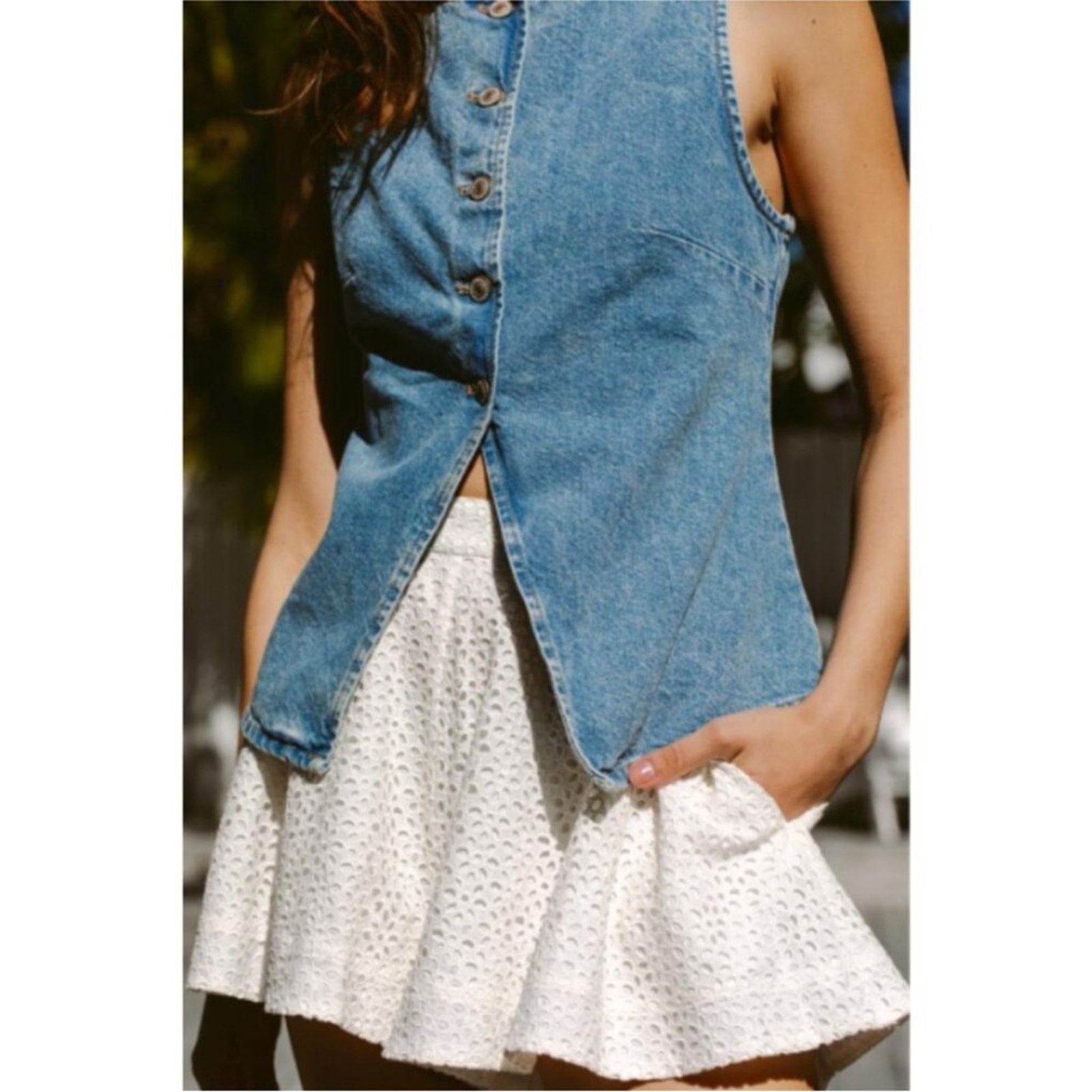 Free People 🎉LAST PIECE🎉FREE PEOPLE We The Free AimeeVest Size XS / US 0-2 / IT 36-38 - 2 Thumbnail