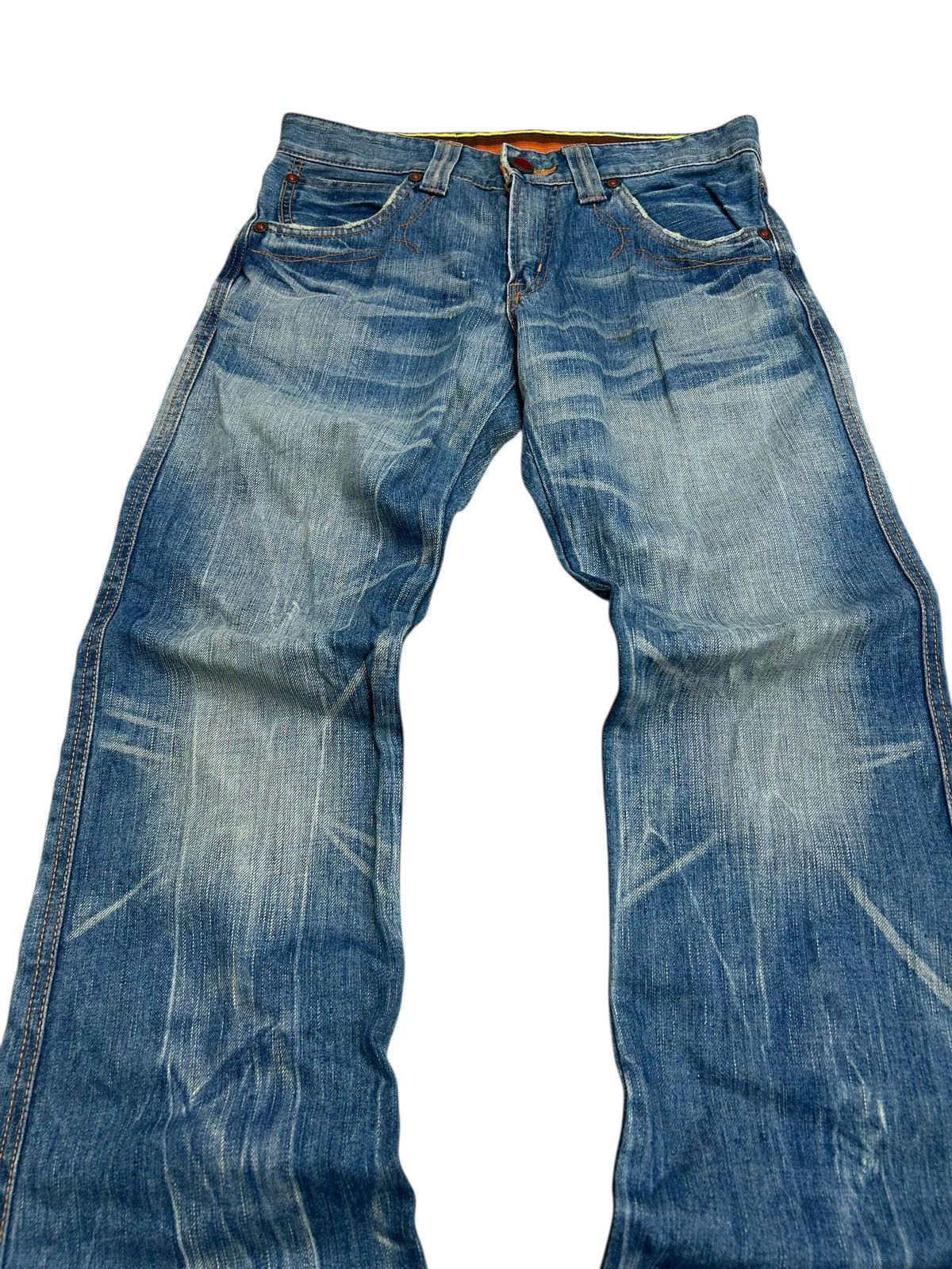 Edwin Flare Edwin 503 Blue Trip Clawn Marks Washed Size US 30 / EU 46 - 4 Thumbnail