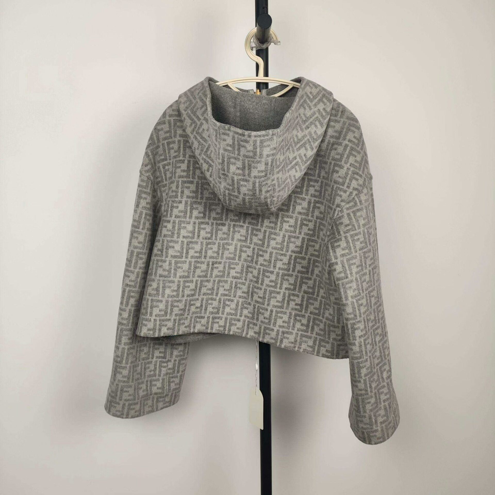 Fendi FENDI Double-Sided Gray Wool Hoodie Size S / US 4 / IT 40 - 1 Thumbnail