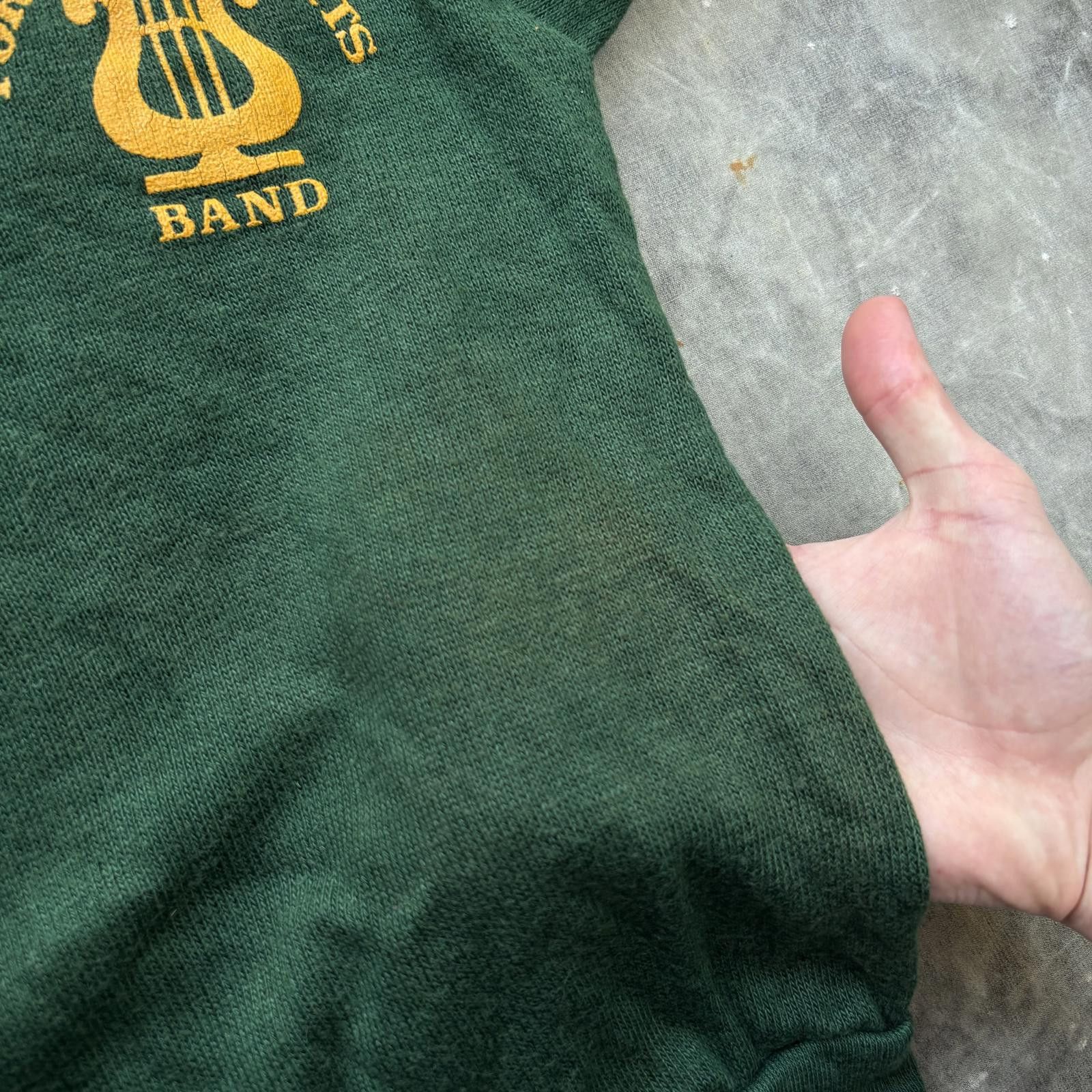 Vintage Vintage 70s Forest Heights Band Forest Green V-Neck Sweater Size US XS / EU 42 / 0 - 5 Thumbnail