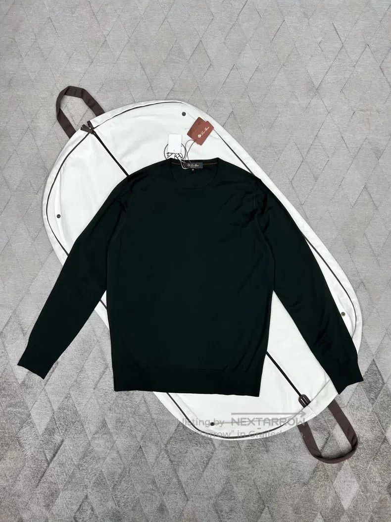 Loro Piana Loro Piana Dark night green knitted sweater, 100% fine woo Size US M / EU 48-50 / 2 - 1 Thumbnail