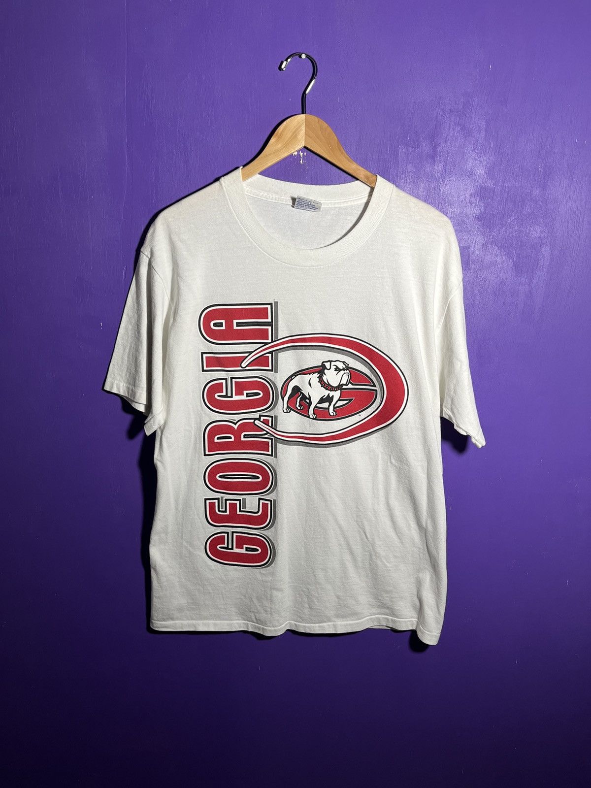 Vintage Vintage 90s Georgia bulldogs logo t-shirt Size US L / EU 52-54 / 3 - 1 Thumbnail