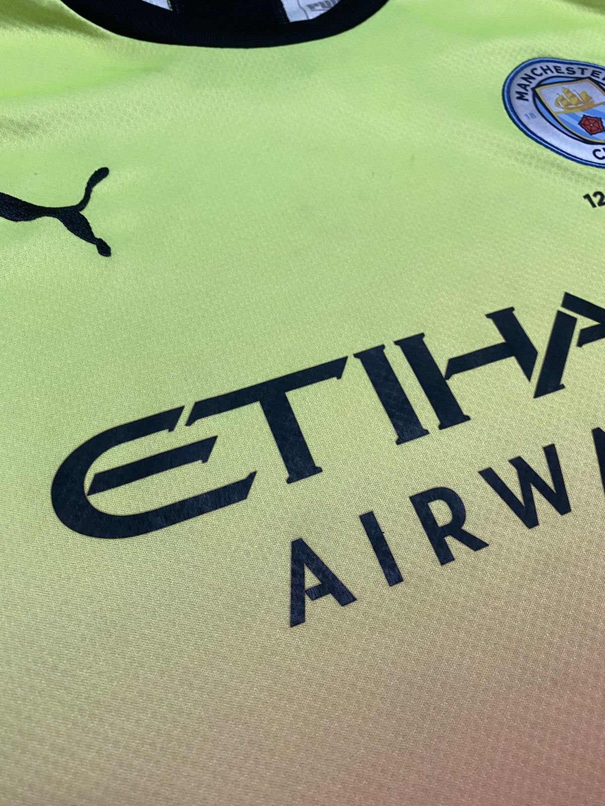 Puma PUMA Men's Manchester City FC Third Jersey Yellow Orange Size US L / EU 52-54 / 3 - 6 Thumbnail