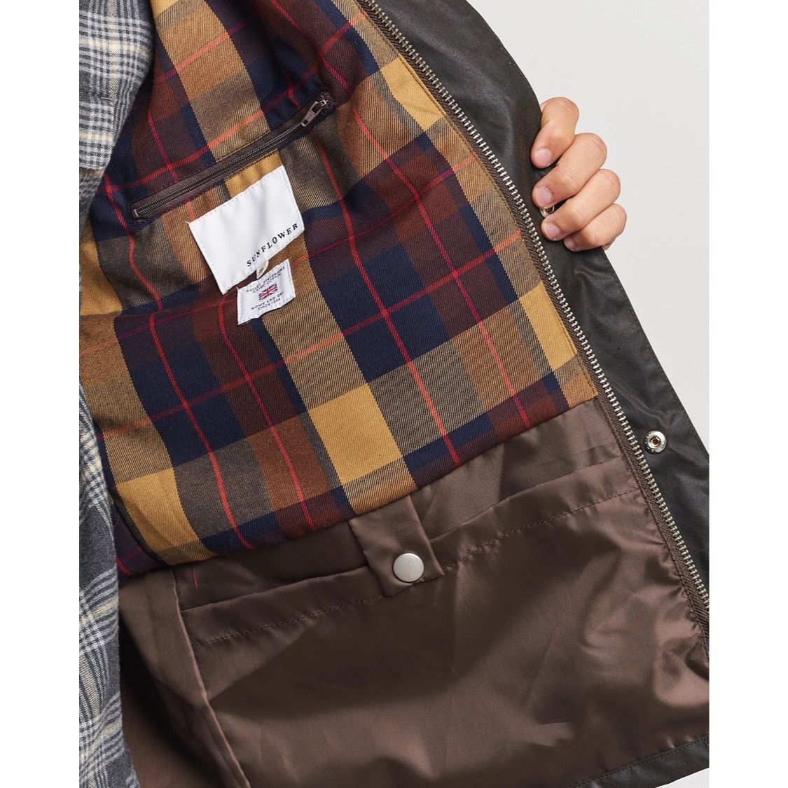 Sunflower Sunflower Men's Waxed Leisure Jacket Olive Size US L / EU 52-54 / 3 - 6 Thumbnail