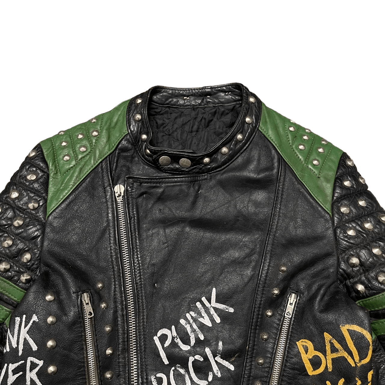 Vintage 70's Punk Rock Studded Custom Leather Jacket