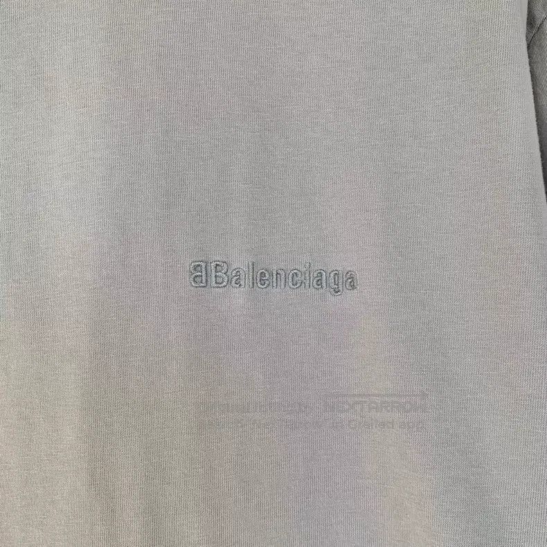 Balenciaga Balenciaga Grey Embroidered Logo Short Sleeve T-Shirt Grey Size US M / EU 48-50 / 2 - 5 Thumbnail