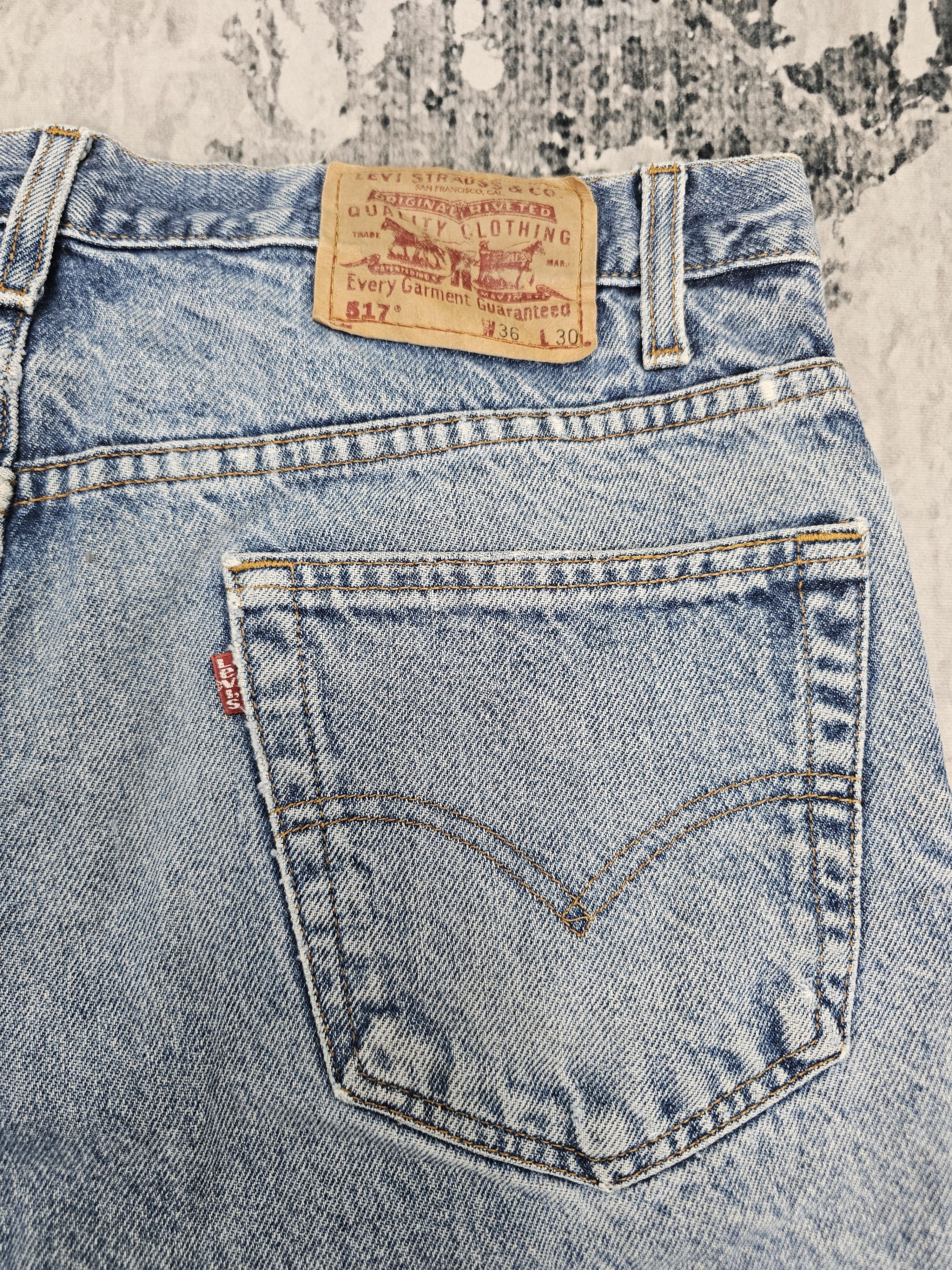 Levi's Vintage Clothing Vtg 90's LEVIS 517 Boot Cut Flare Made In USA Ripped L0534 Size US 34 / EU 50 - 10 Thumbnail