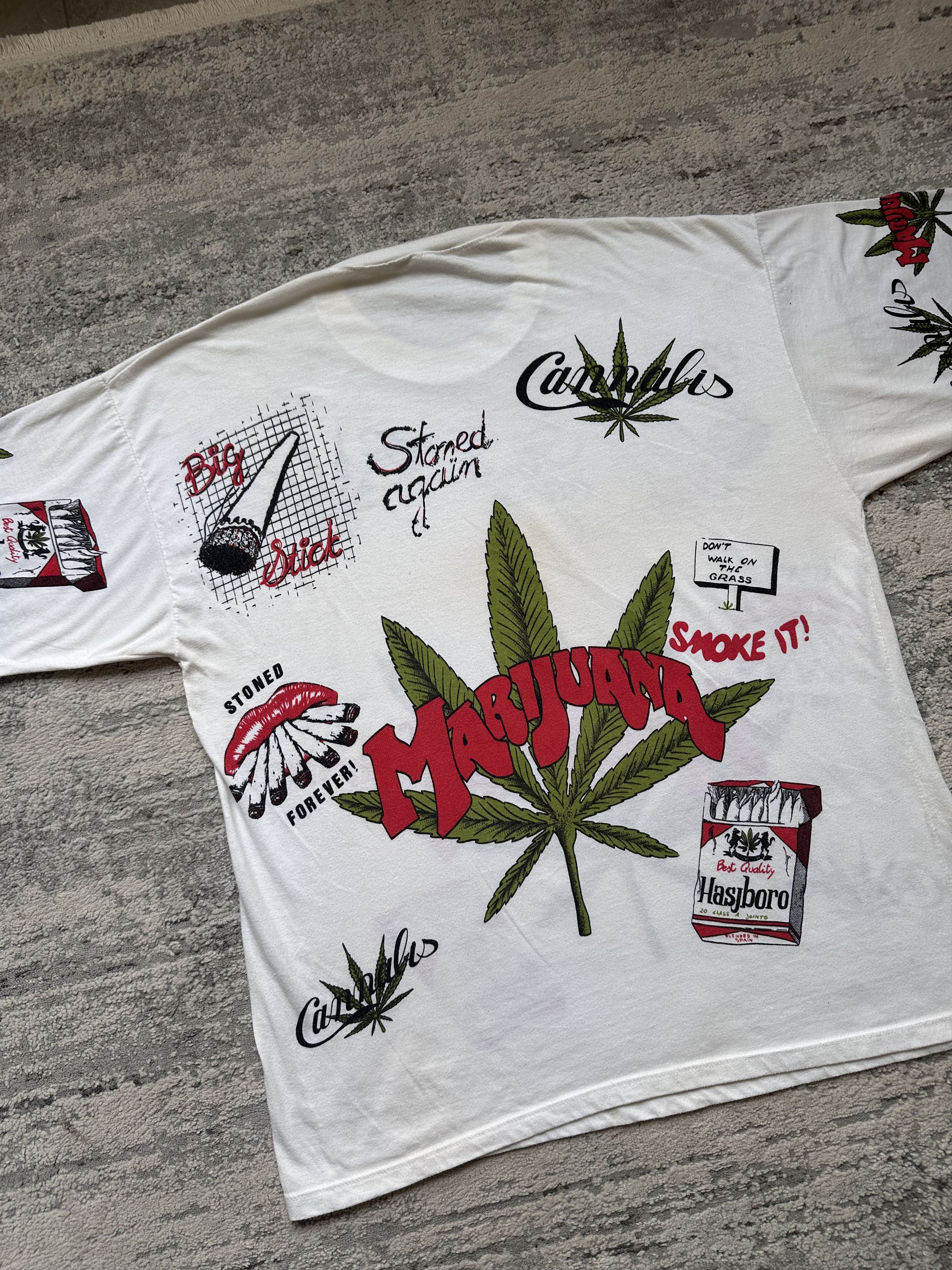 Vintage Vintage Cannabis Culture Graphic Oversize Streetwear T-Shirt Size US XL / EU 56 / 4 - 10 Thumbnail