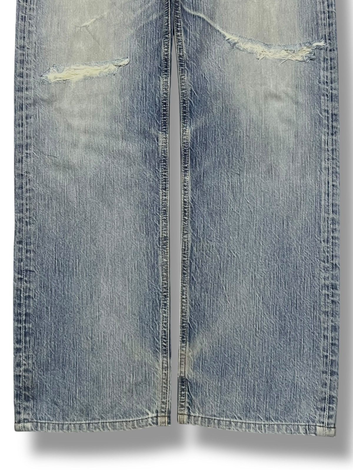 Edwin Vintage Edwin 502 RV - Faded Light Blue Wash, Distressed Size US 35 - 6 Thumbnail