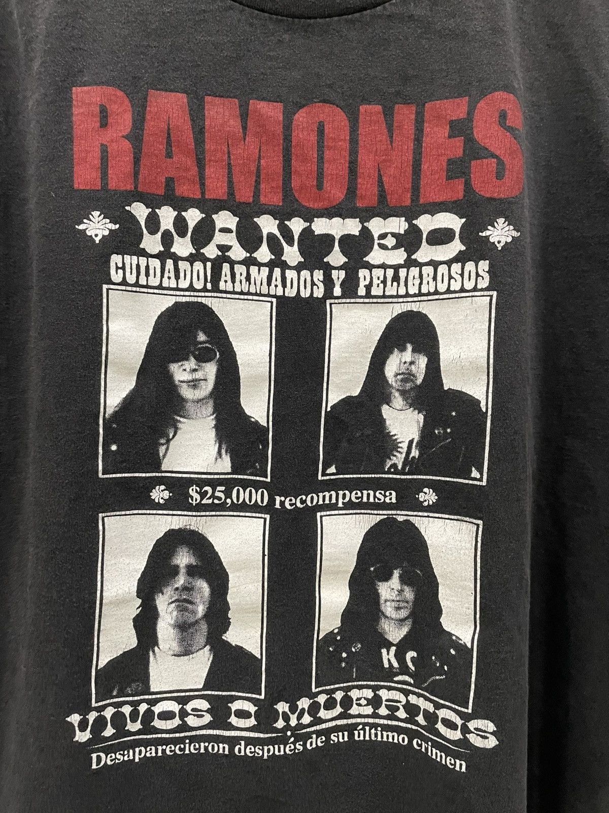 Band Tees Vintage The Ramones Line Up Mirror Print Size US L / EU 52-54 / 3 - 5 Thumbnail