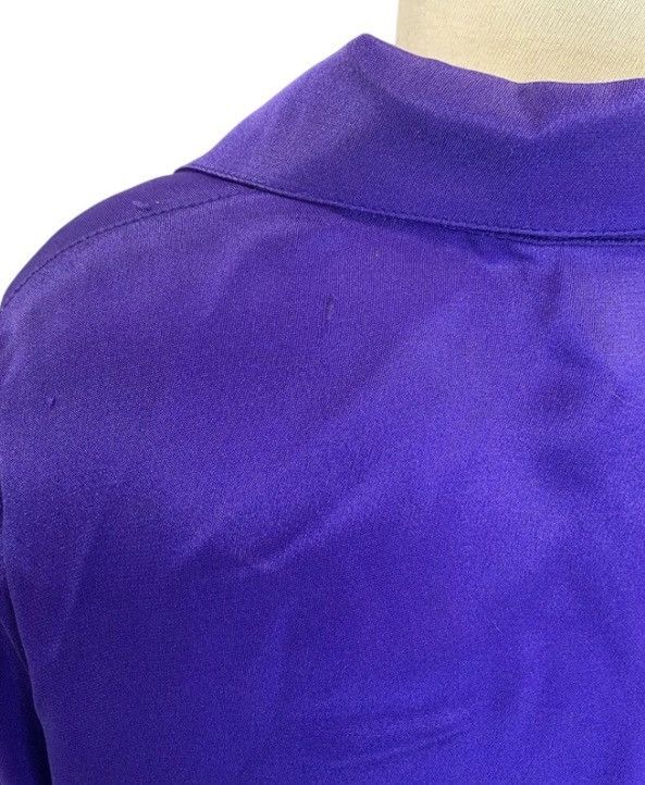 Other Vintage Starington 100% Silk Purple Blouse Womens Size 16 Size XXL / US 16-18 / IT 52-54 - 8 Thumbnail