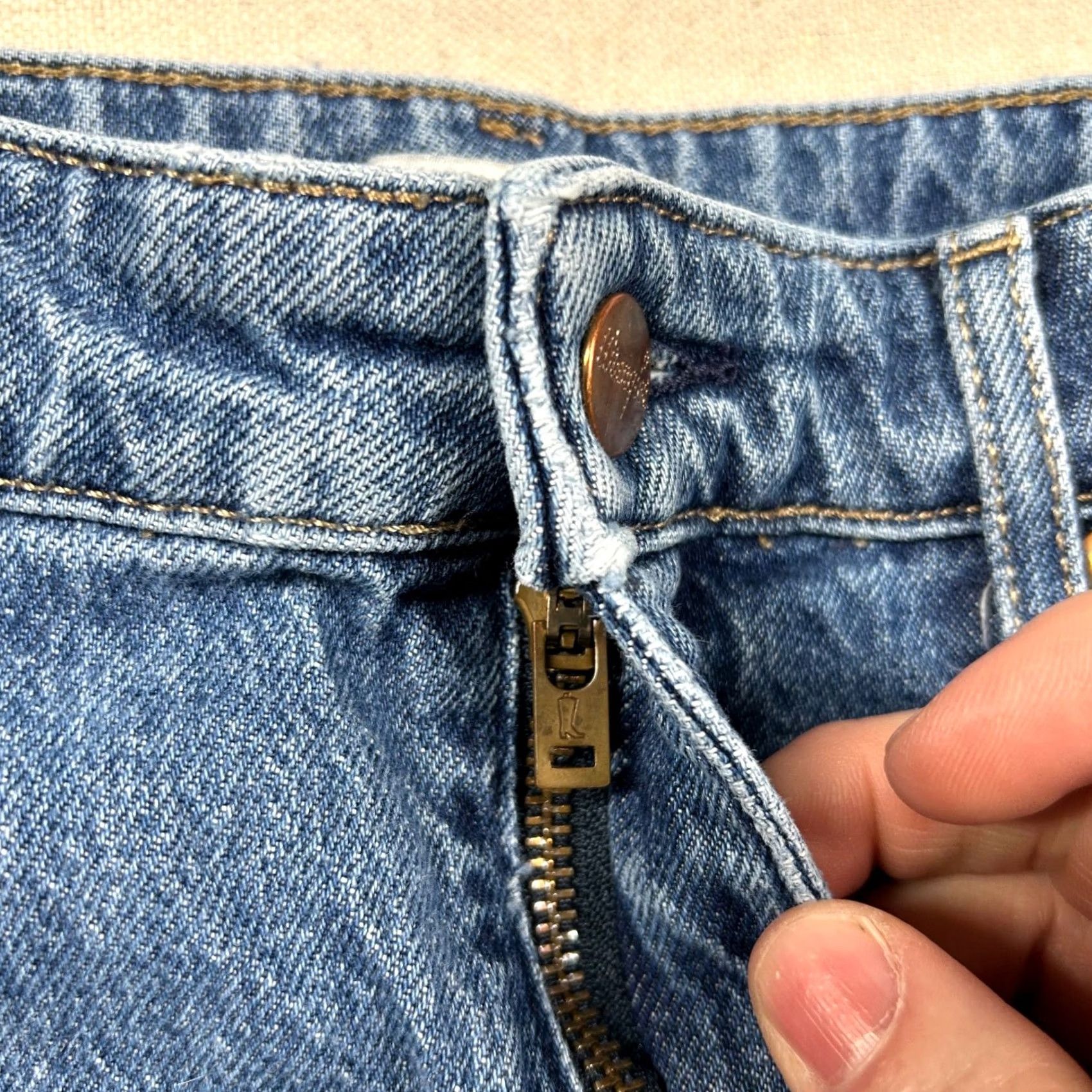 Wrangler VINTAGE Wrangler Barrel Jeans Womens 27 High Rise Cowboy 652 Western Country Farmer Jeans Blue Cotton Spandex 5-Pocket Inseam 31 Womens Size 27" / US 4 / IT 40 - 3 Thumbnail