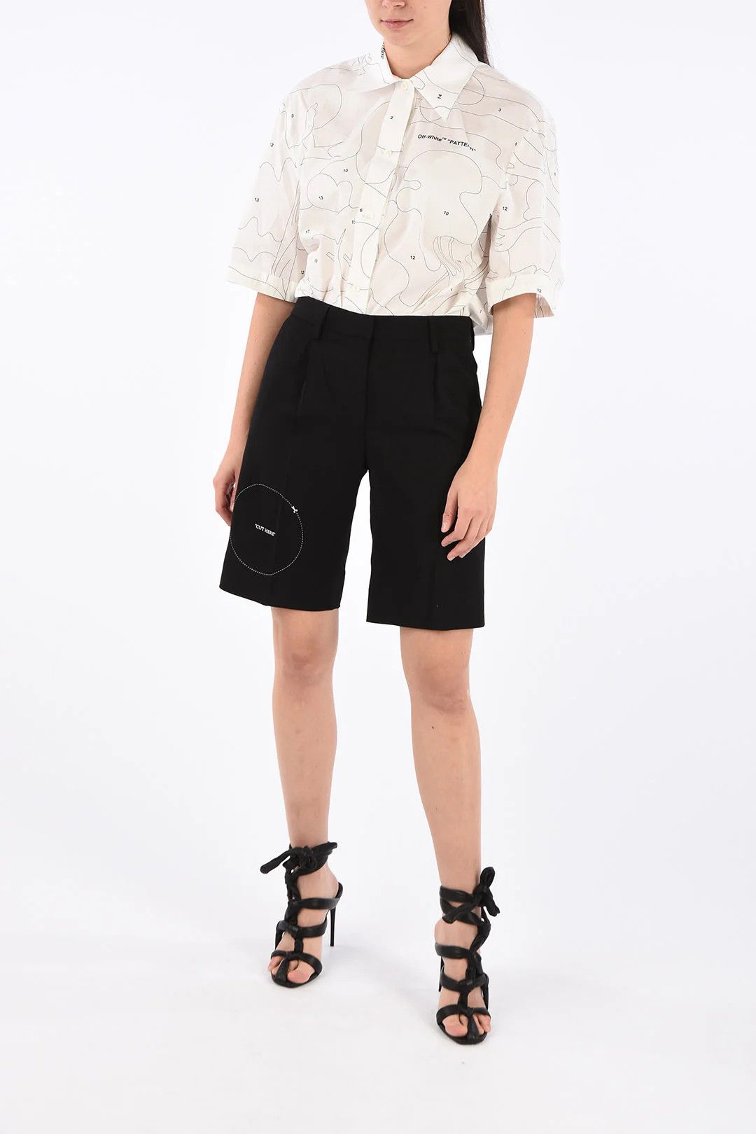 Off-White og1mm0426 Single-Pleat Gabardine Short in Black Size 28" / US 6 / IT 42 - 4 Thumbnail