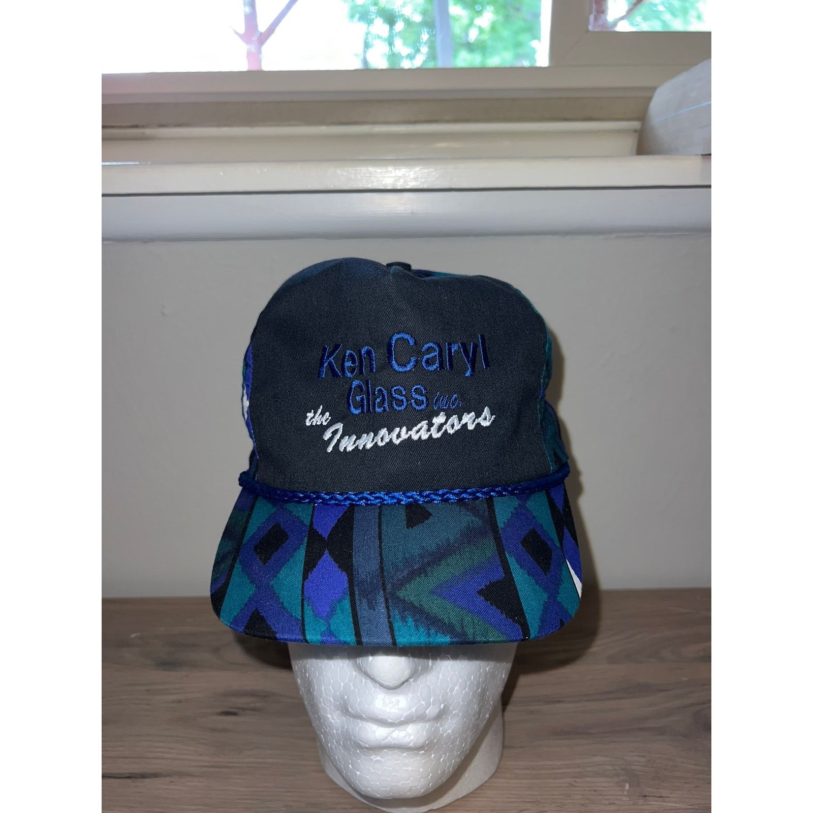 Vintage Vintage Ken Caryl Glass The Innovators Blue Hat Design VTG Size ONE SIZE - 1 Thumbnail